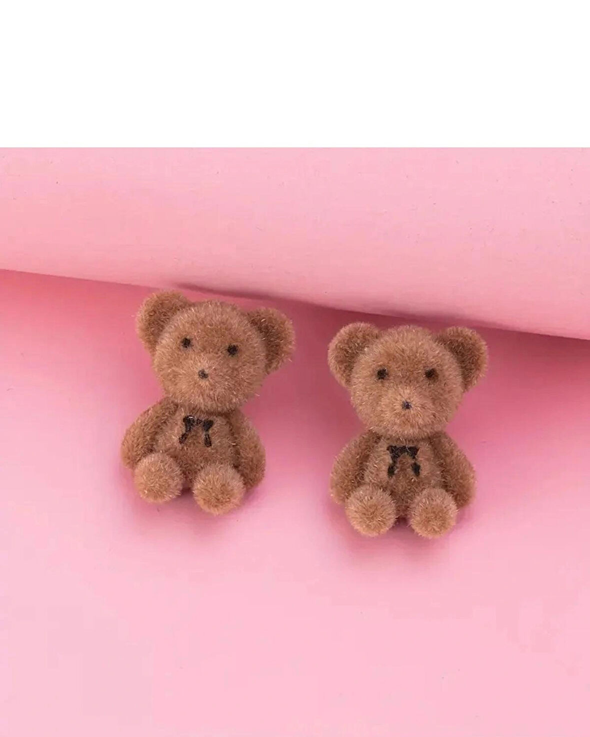 Sevimli kahverengi Peluş Ayı küpe - Kızlar için Mini Bir Hediye 