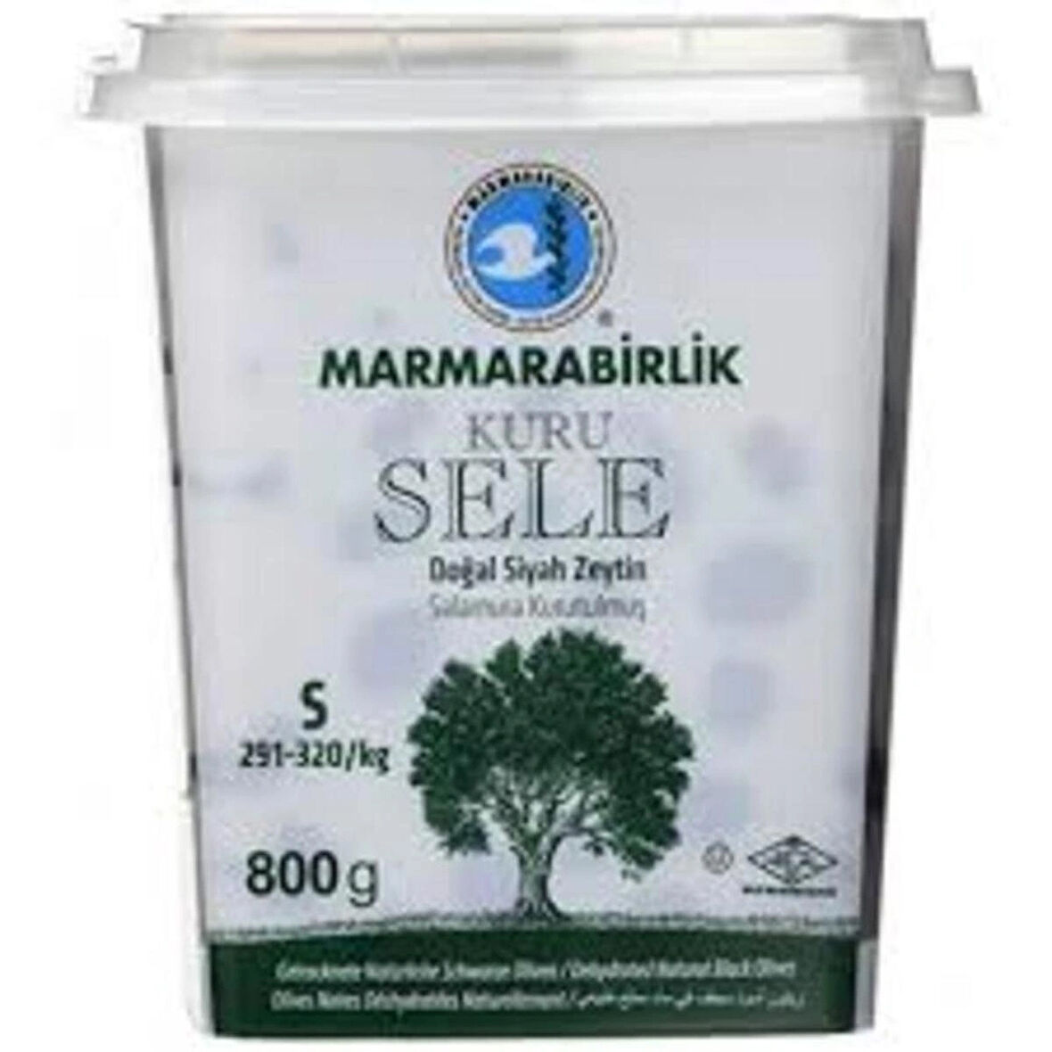 Marmarabirlik Kuru Sele S 291-320 KB 800 gr Pet Kavanoz X 6 Adet