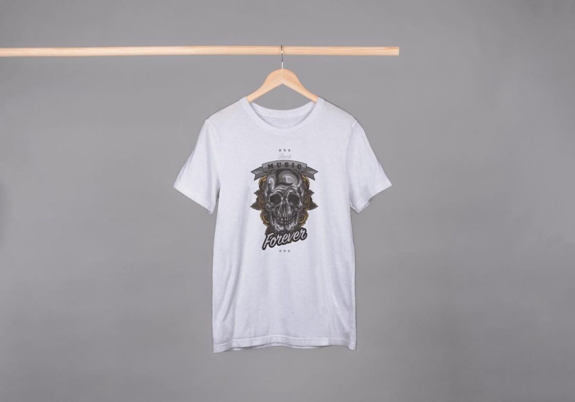 Kuru Kafa Temalı Baskılı Oversize Unisex T-Shirt