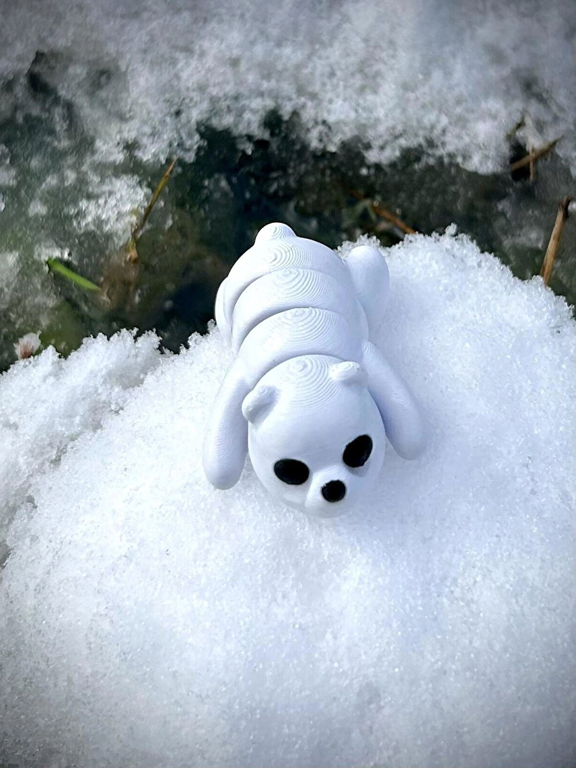  Kutup Ayısı Oyuncak - Buzların Sessiz Kahramanı! 🐻‍❄️❄️ 3d Hareketli Organik Model- Orta Boy