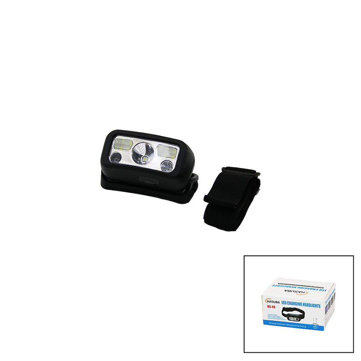 2IN1=TEK GÖZ LED - 2 GÖZ LED MİNİ KAFA LAMBASI FENER USB ŞARJLI (K0)