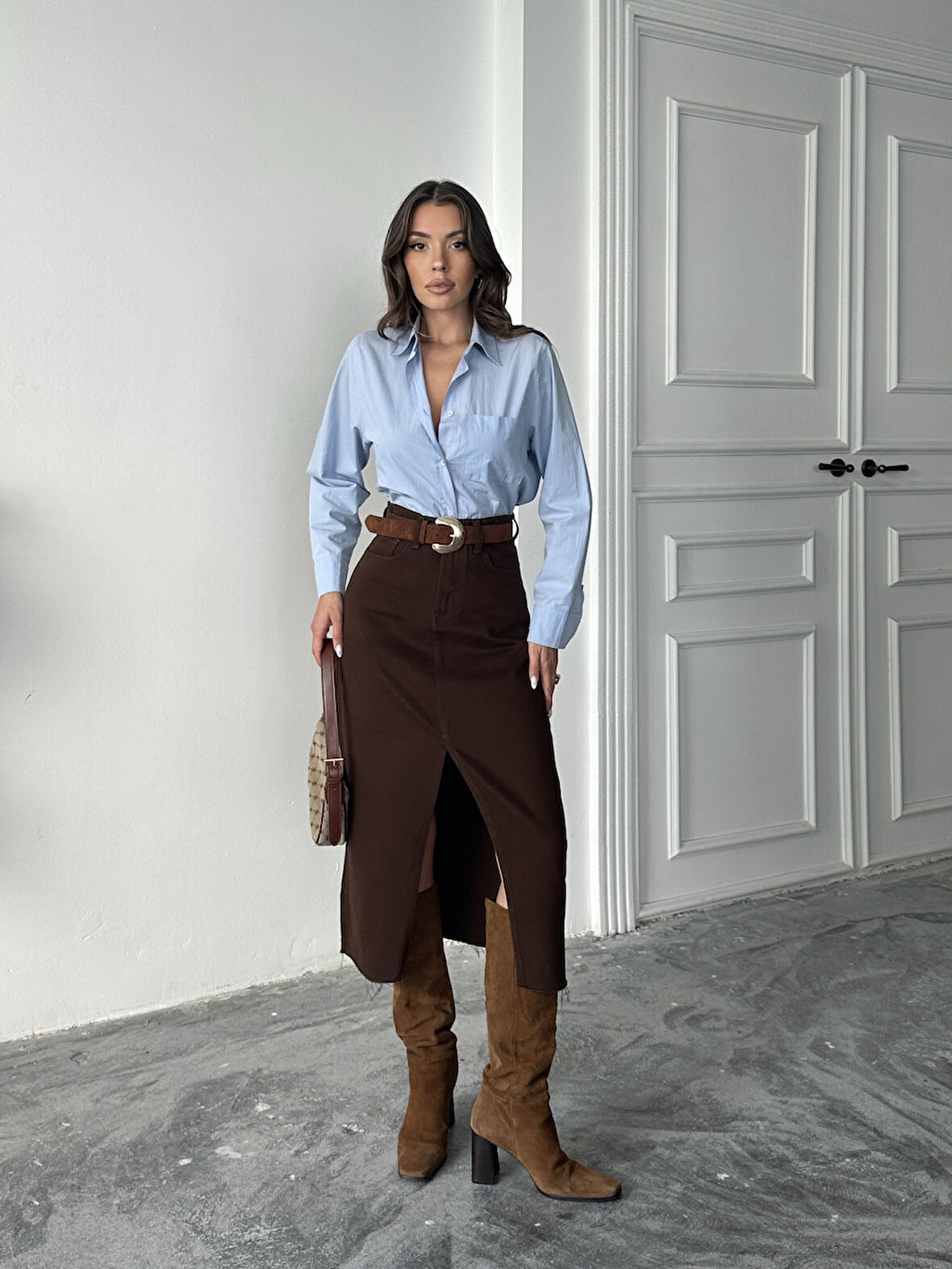 ETEK UCU KESİK ÖN YIRTMAÇ KETEN ETEK