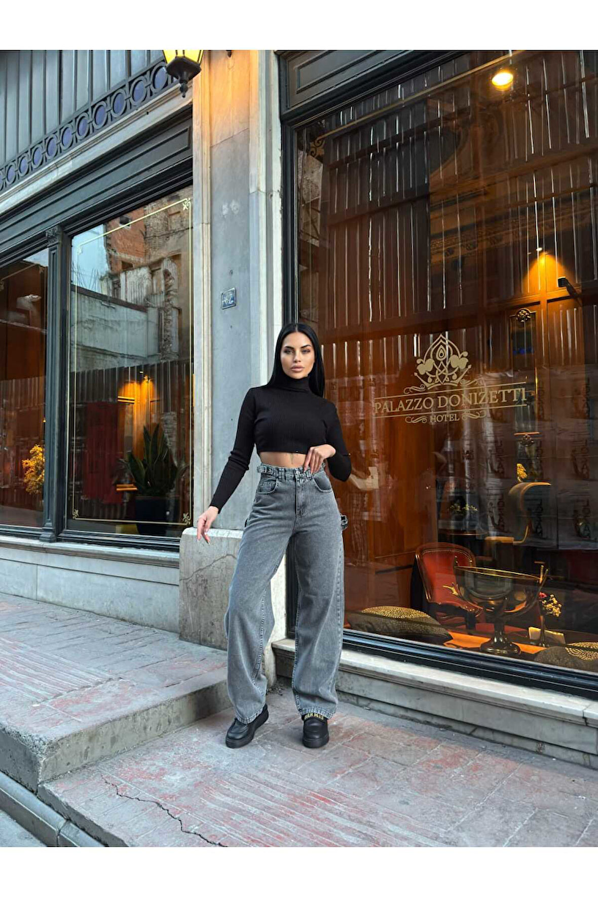 Ti̇ntli̇ Yan Tokali  Baggy  Kot  Jeans Pantolon