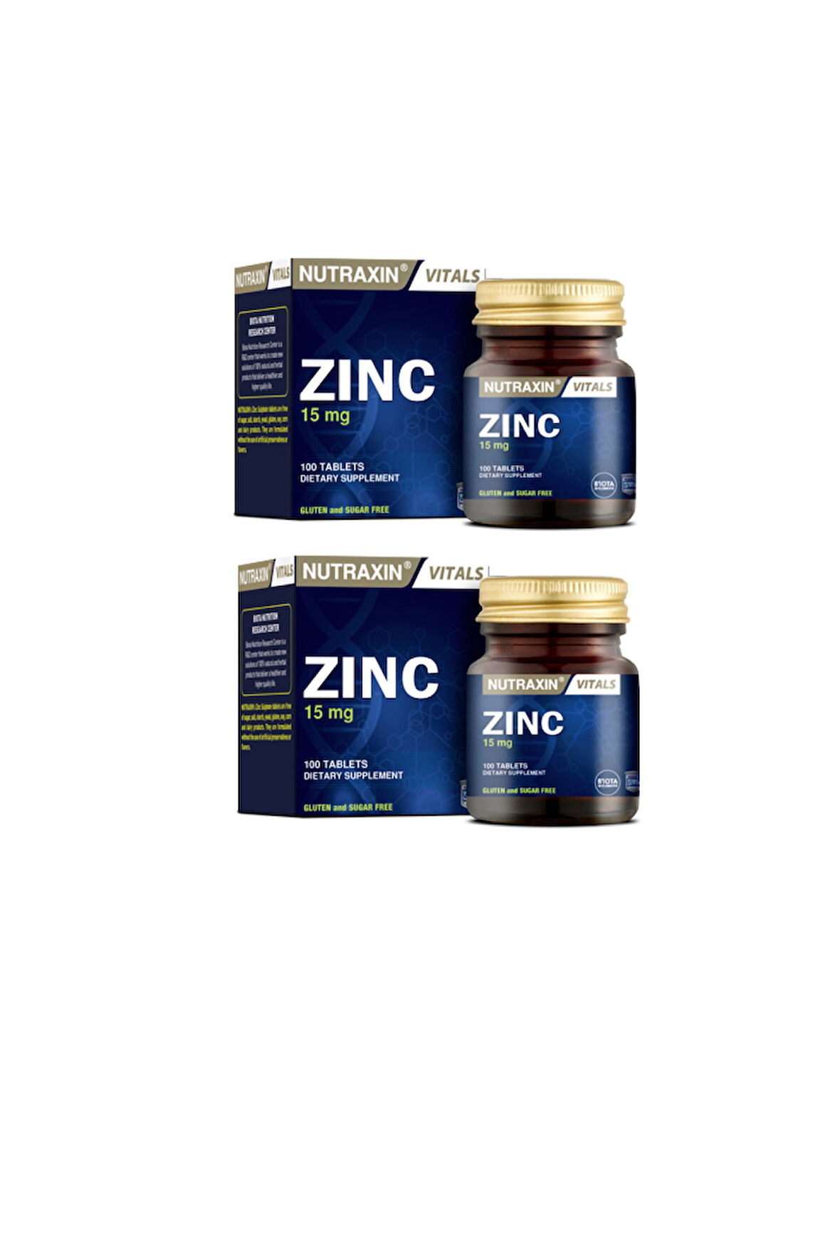 Zinc 15 mg 100 Tablet X2 Adet
