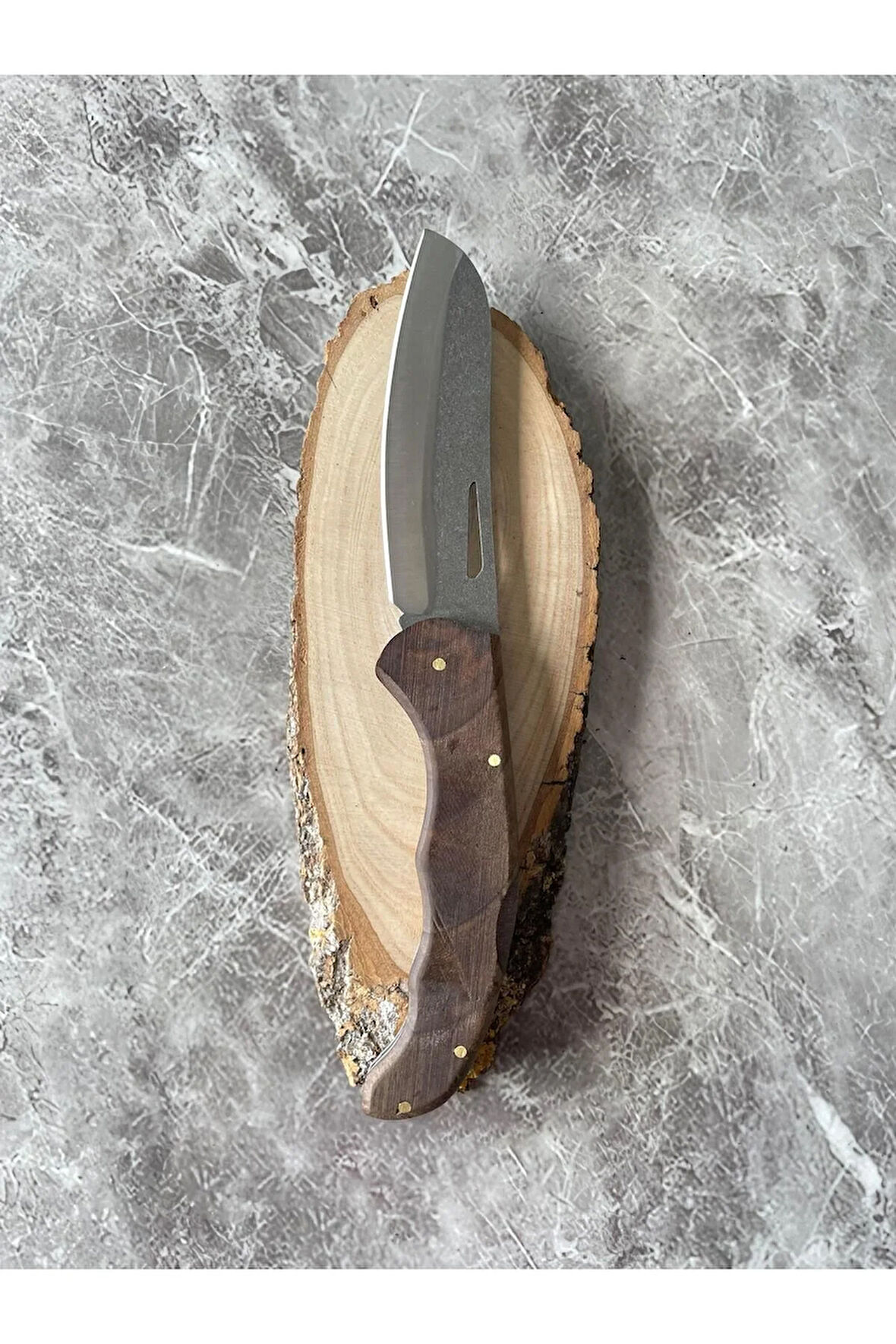 Çoban Tipi Ceviz Kabzeli Kamp Çakısı – 11 cm Namlu – Sırttan Kilitli El Yapımı