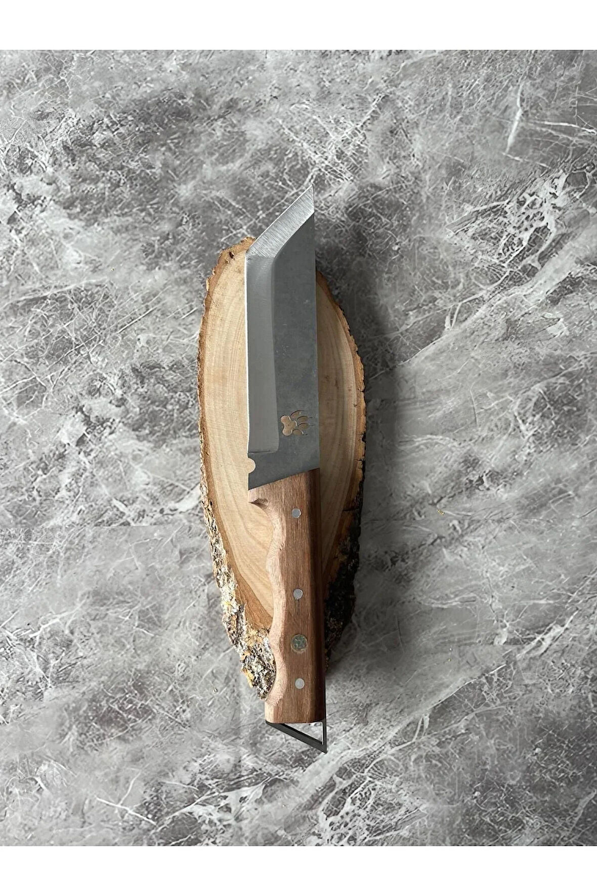 Tanto 4116 Pati Desenli Kamp Bıçağı – Ceviz Kabze, Kılıflı, Cam Kırmalı, 29 cm Outdoor