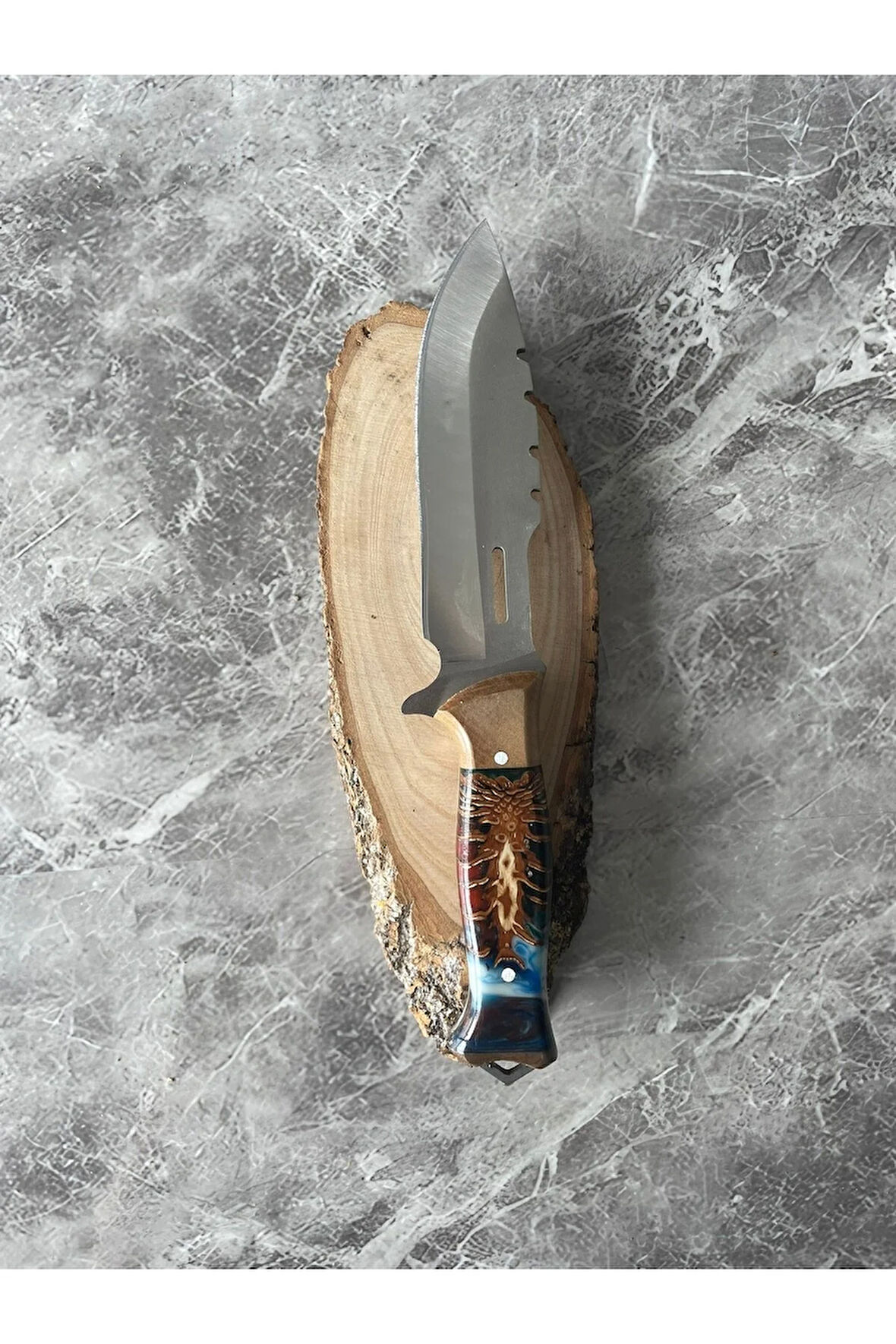 Hibrit Kozalak Kabzeli Paslanmaz Çelik Kamp & Av Bıçağı