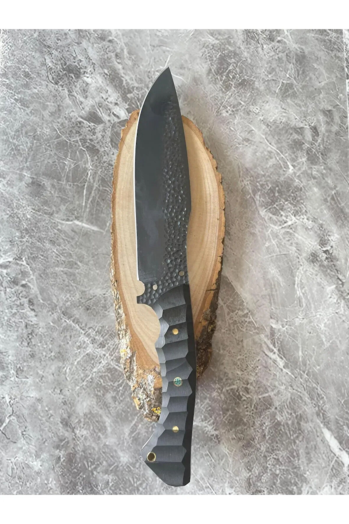 CK75 Çelik Kamp & Av Bıçağı – Siyah Kompakt Kabze, Özel Kılıflı, 31 cm