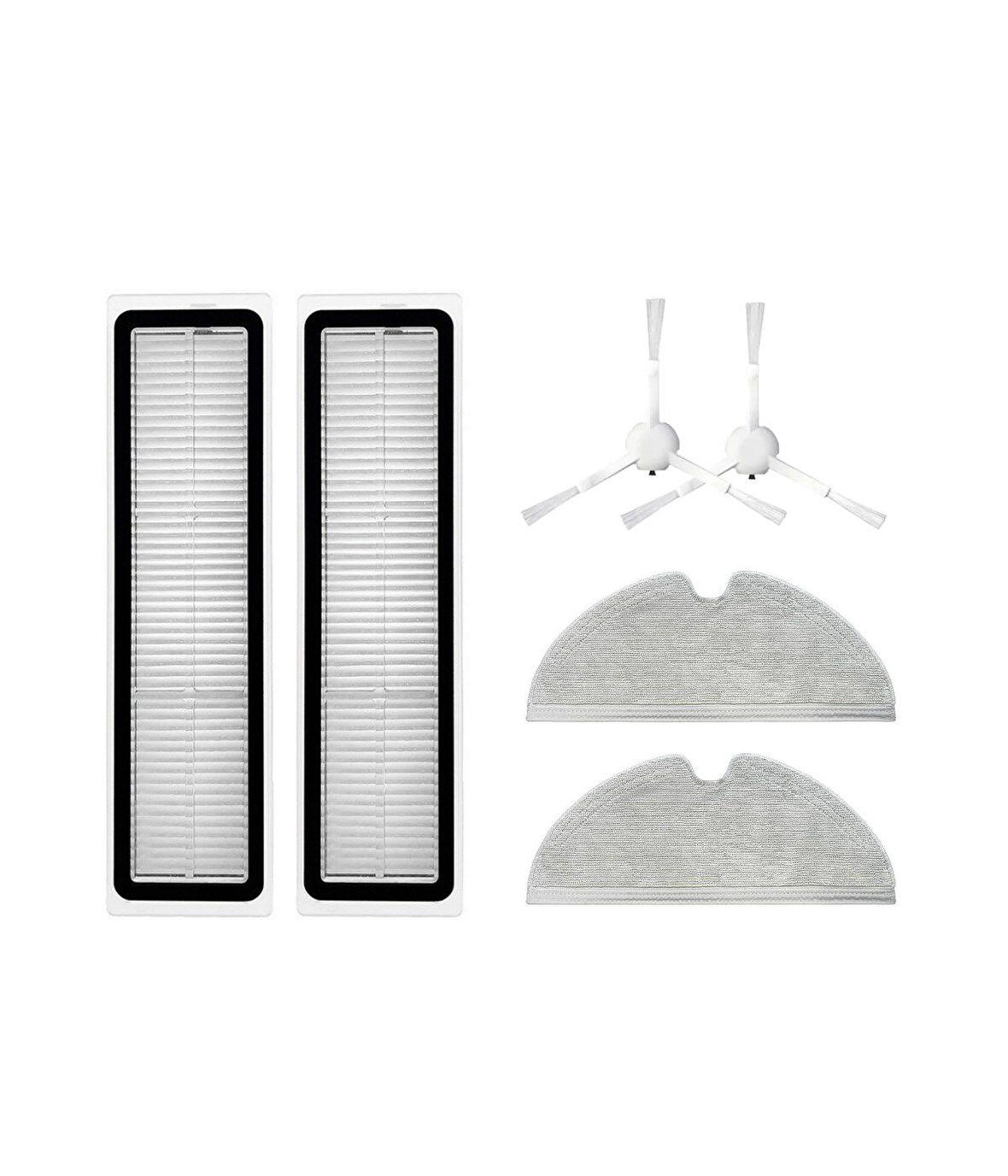 Dreame L10 Pro Beyaz Uyumlu Yedek Hepa Filtre Yan Fırça Mop-6 Parça