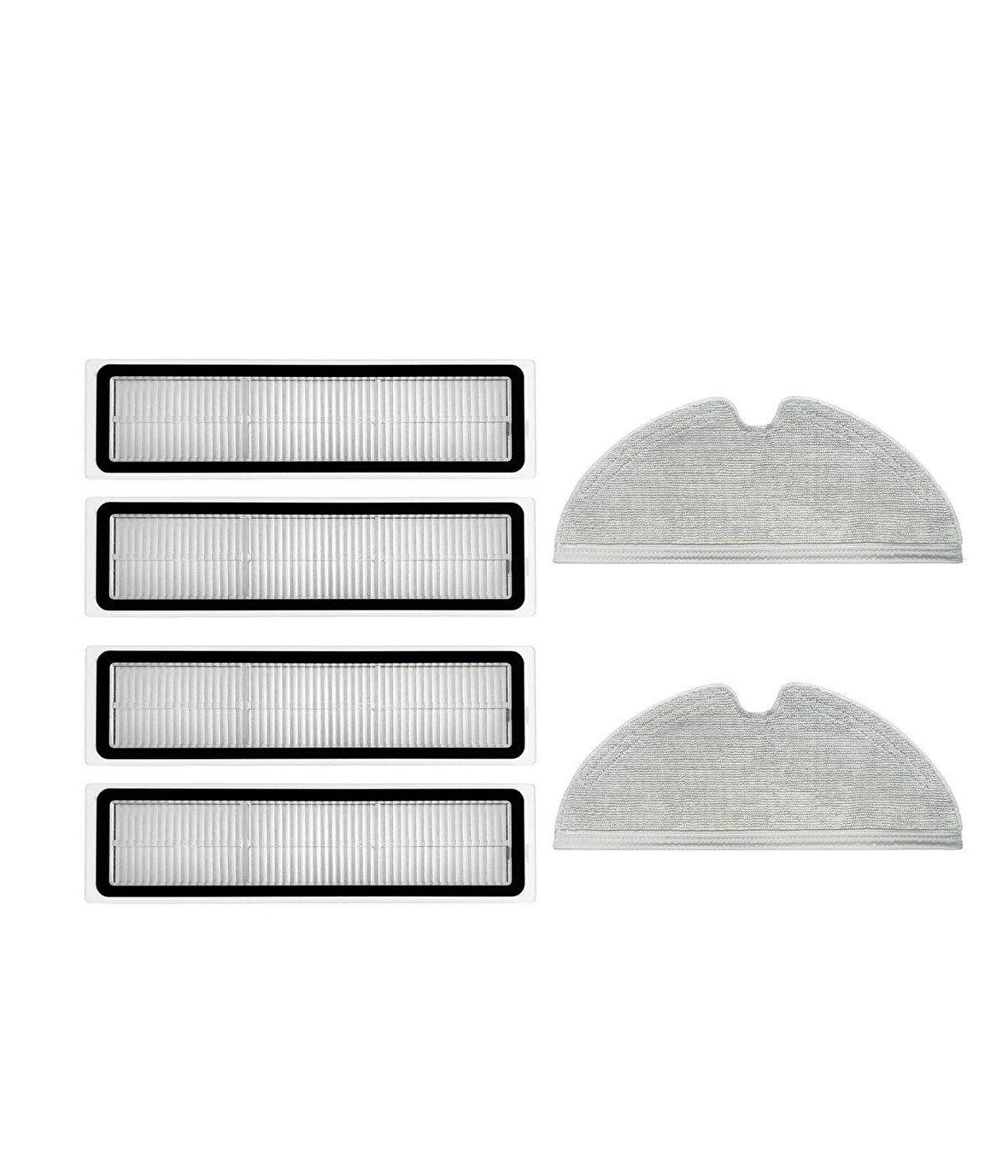 Dreame L10 Pro Beyaz Uyumlu Yedek Hepa Filtre ve Mop-6 Parça