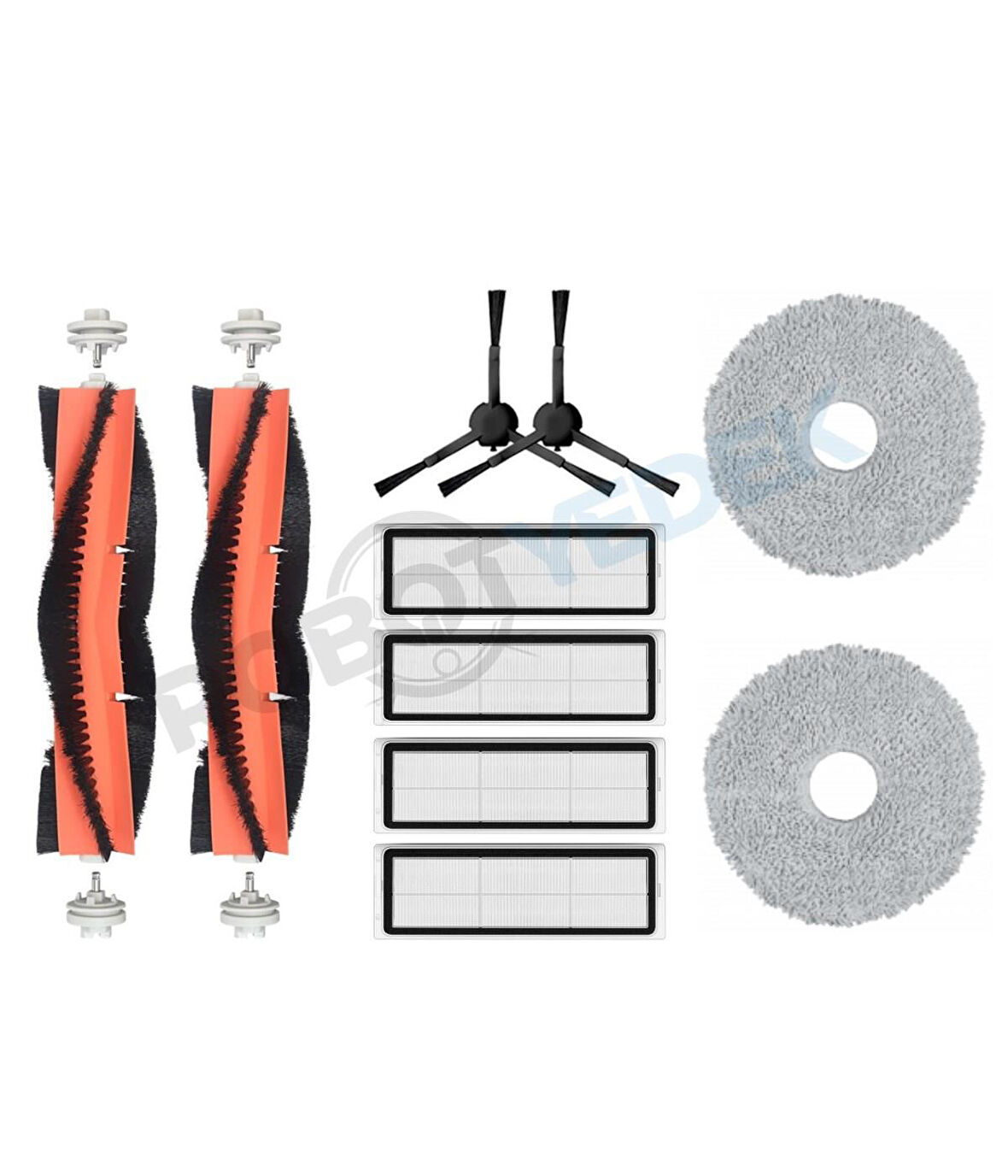 Dreame Bot L10S Pro Uyumlu Yedek Fırça Hepa Filtre Mop Seti-10 Parça