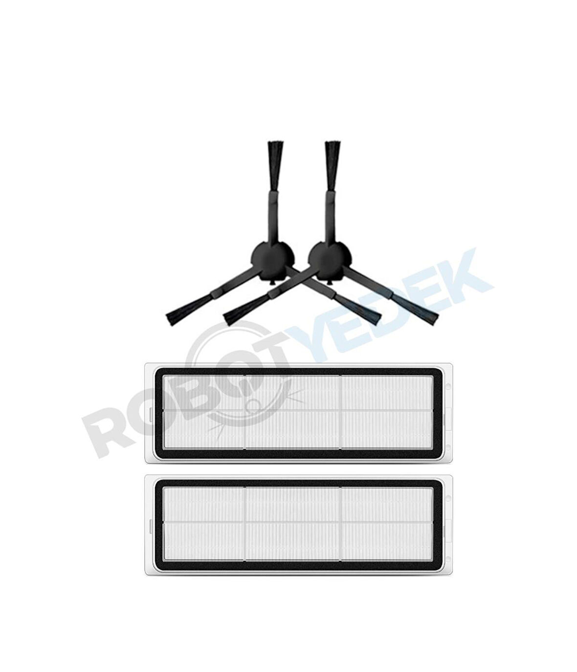 Dreame Bot L10S Pro Uyumlu Yedek Hepa Filtre ve Yan Fırça-4 Parça