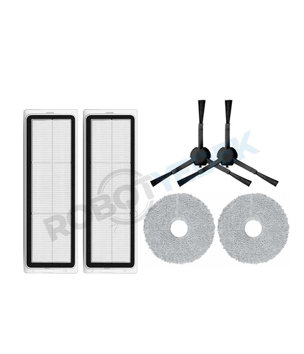 Dreame Bot L10S Pro Uyumlu Yedek Hepa Filtre Yan Fırça Mop-6 Parça