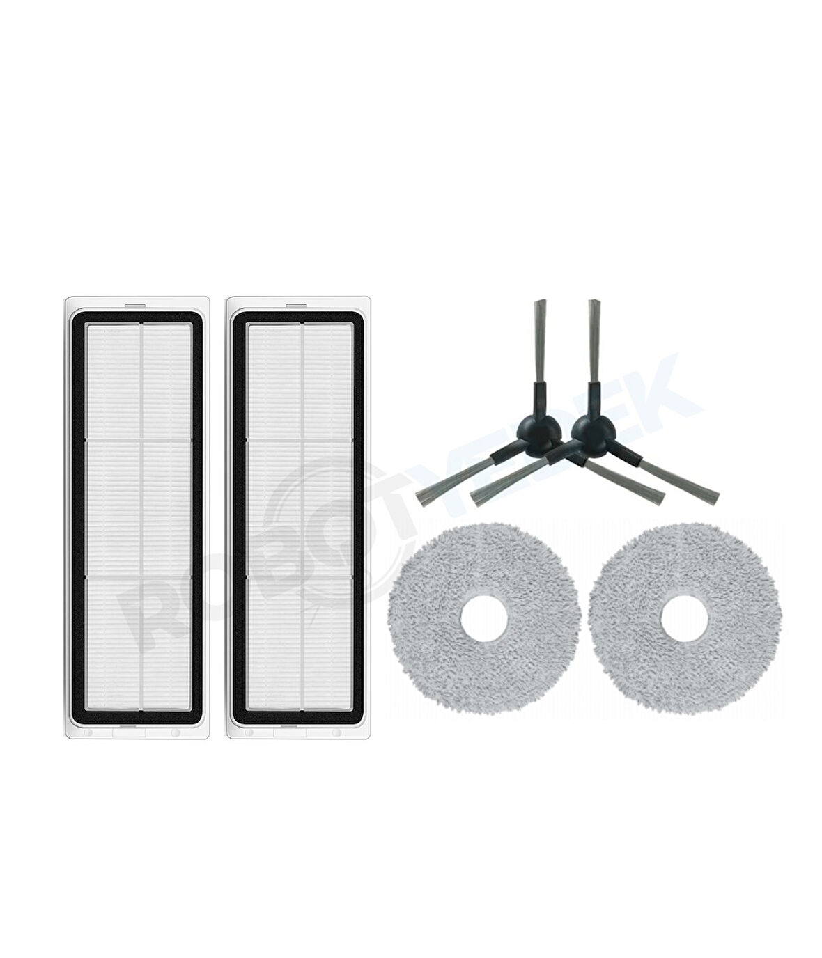 Dreame L10S Pro Gen 2 Uyumlu Yedek Hepa Filtre Yan Fırça Mop-6 Parça