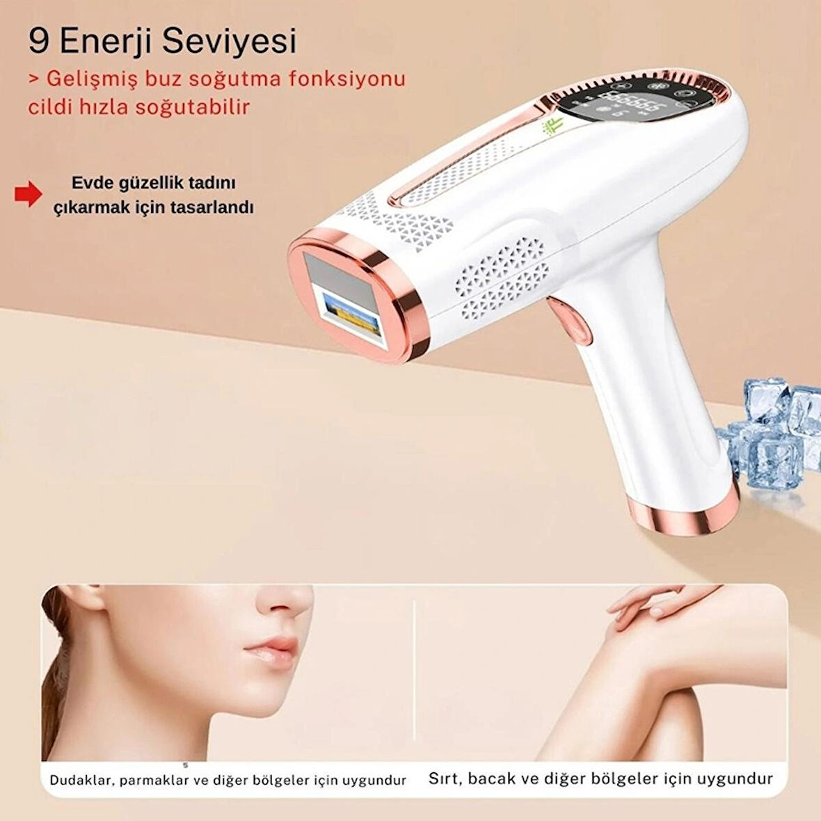 TF Epilasyon Cihazı / IPL Buz Lazer Epilasyon Cihazı  999.999 Atım TF-002