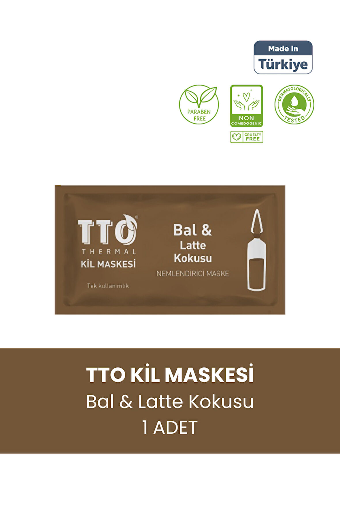 TTO Thermal Kil Maskesi Bal Ve Latte Kokusu Nemlendirici Maske 1 Adet 