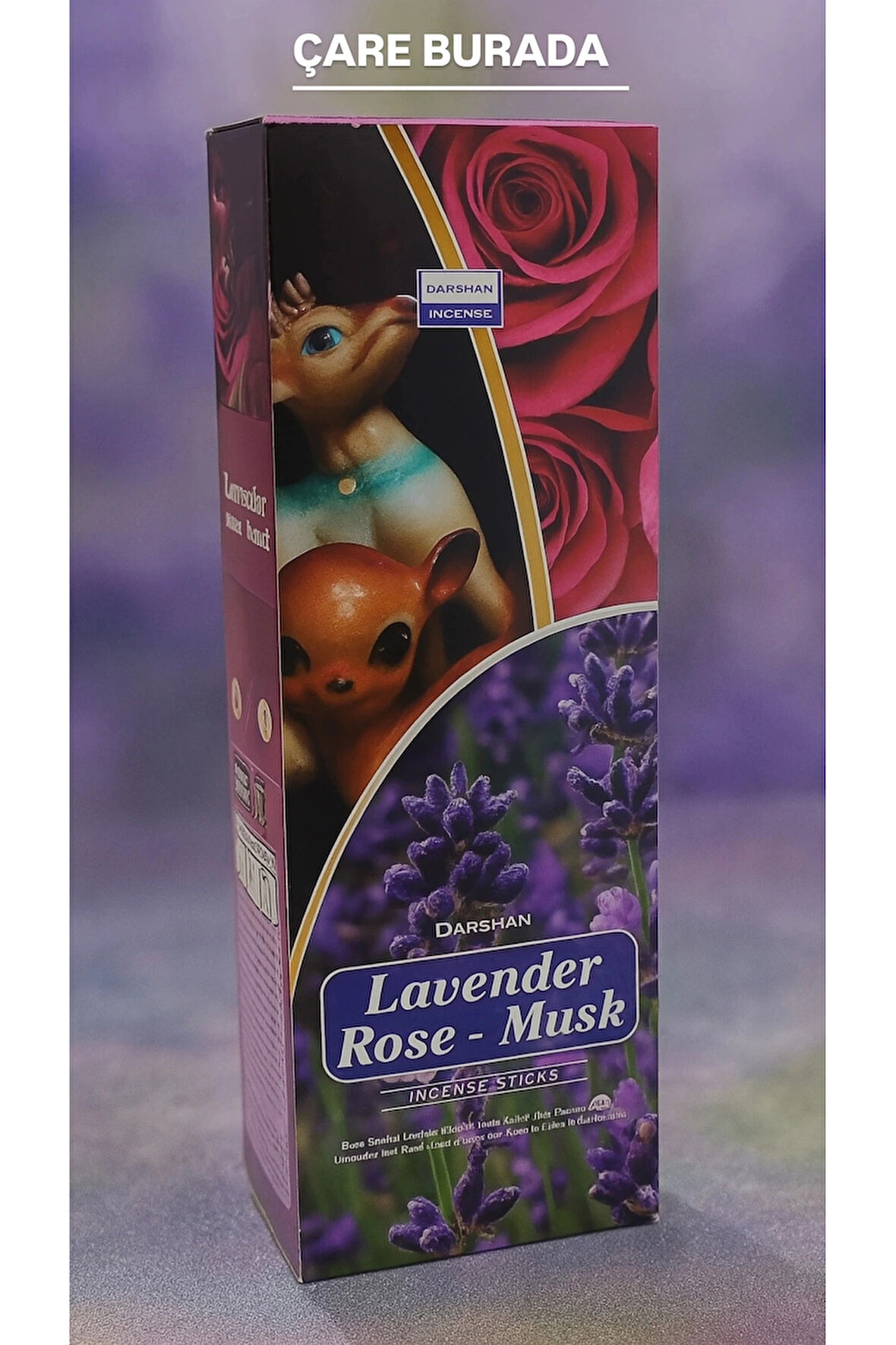 Darshan Incense - Lavender & Rose & Musk 20'li Çubuk Tütsü (Lavanta & Gül & Musk)