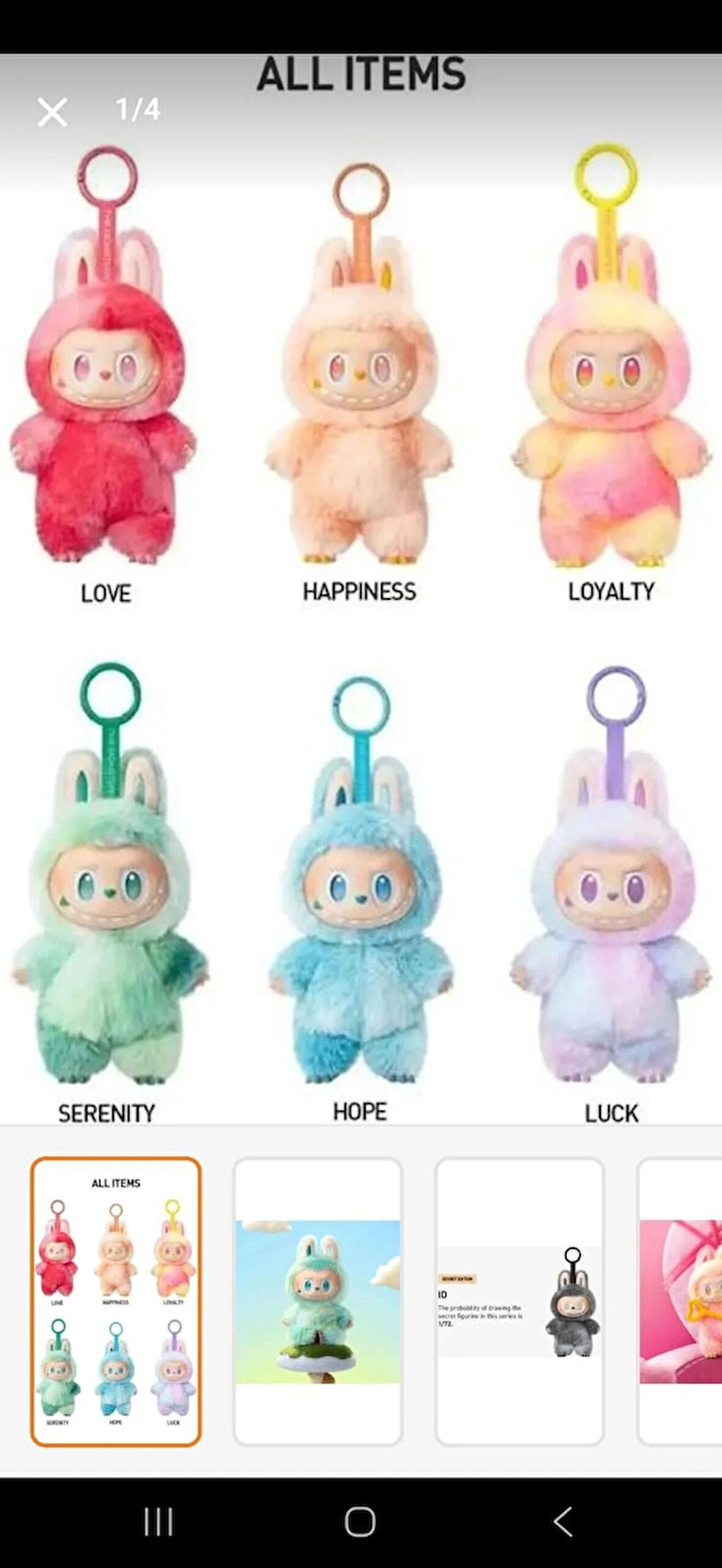 Labubu Peluş oyuncak Anahtarlık Into Energy