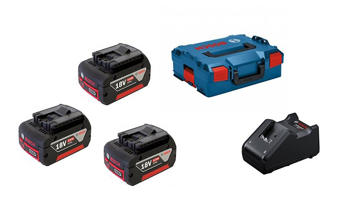 Bosch GBA 18V 3x5ah + GAL 18V-40 + L-box