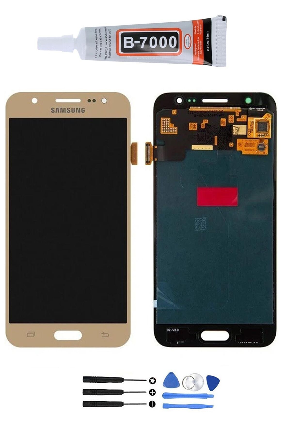 Samsung Galaxy J5 2015 Sm-j500f Lcd Ekran Dokunmatik Full Revize Orjinal Set Hediyeli Gold Renk