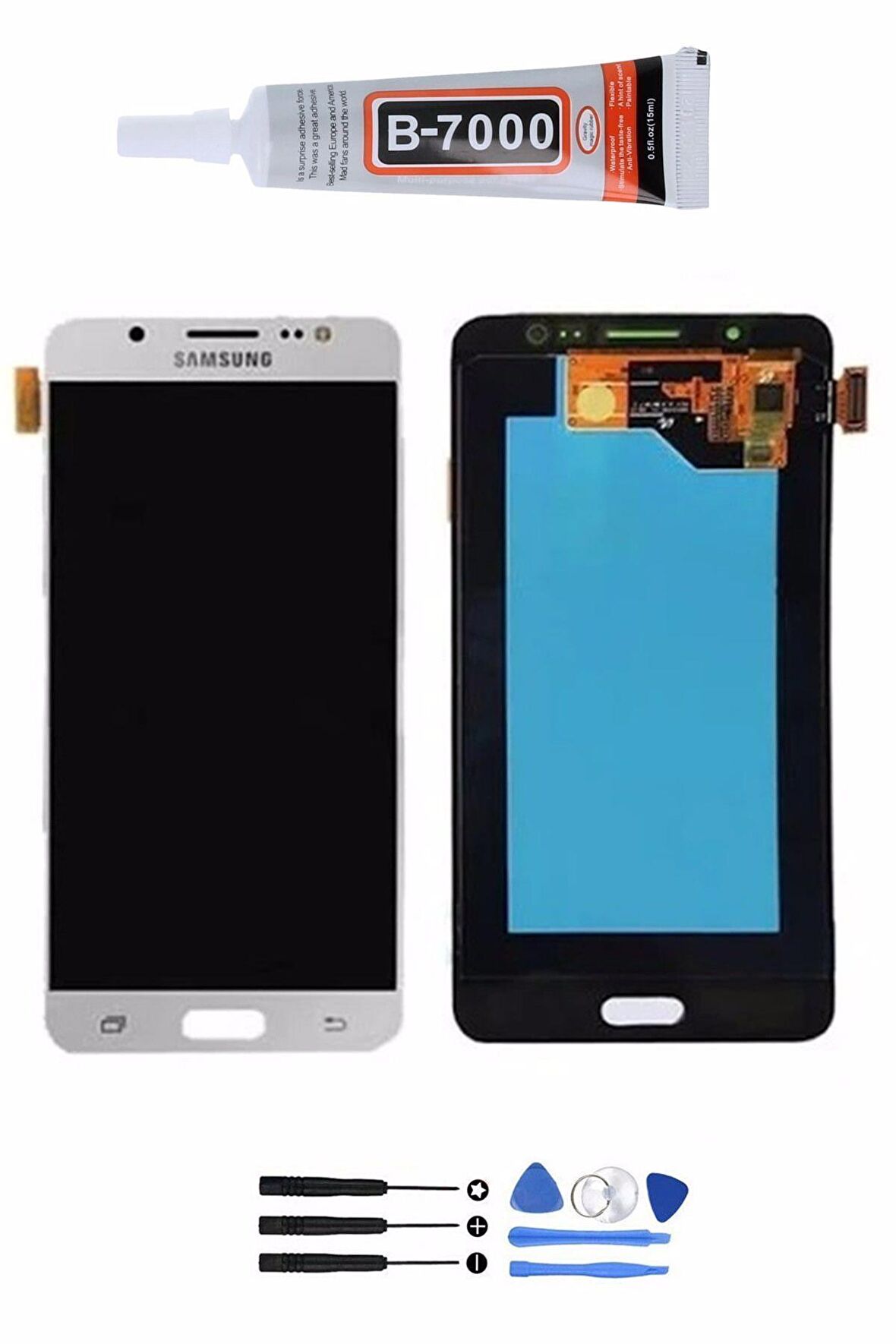 Galaxy J5 2016 Uyumlu J510 Sm-j510f Lcd Ekran Dokunmatik Ful Revize Orjinal Set Hediyeli Beyaz Renk