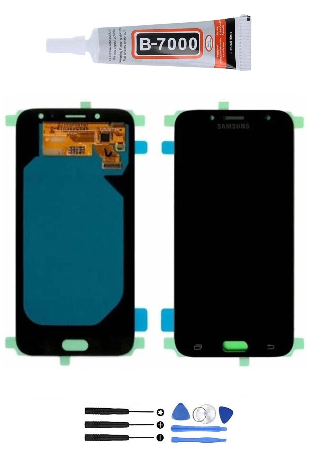 Galaxy J7 Pro J730 Sm-j730f Lcd Ekran Dokunmatik Full Revize Orjinal Set Hediyeli Siyah Renk