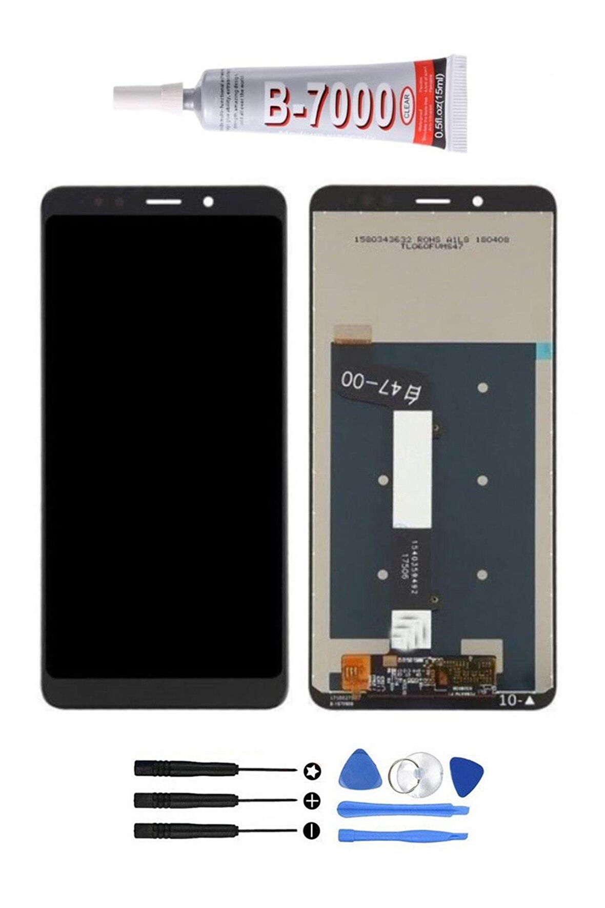 Xiaomi Redmi Note 5 Uyumlu Lcd Ekran Dokunmatik Full Çıtasız Orjinal Ebatında Set Siyah Renk