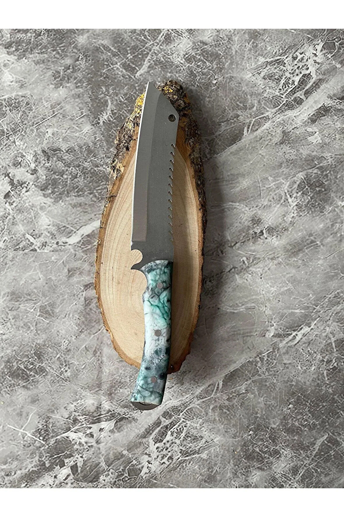 Satır Model Kamp Bıçağı – Epoksi Kabze, Kılıflı, İp Takmalı | Outdoor, Hediyelik & Koleksiyonluk