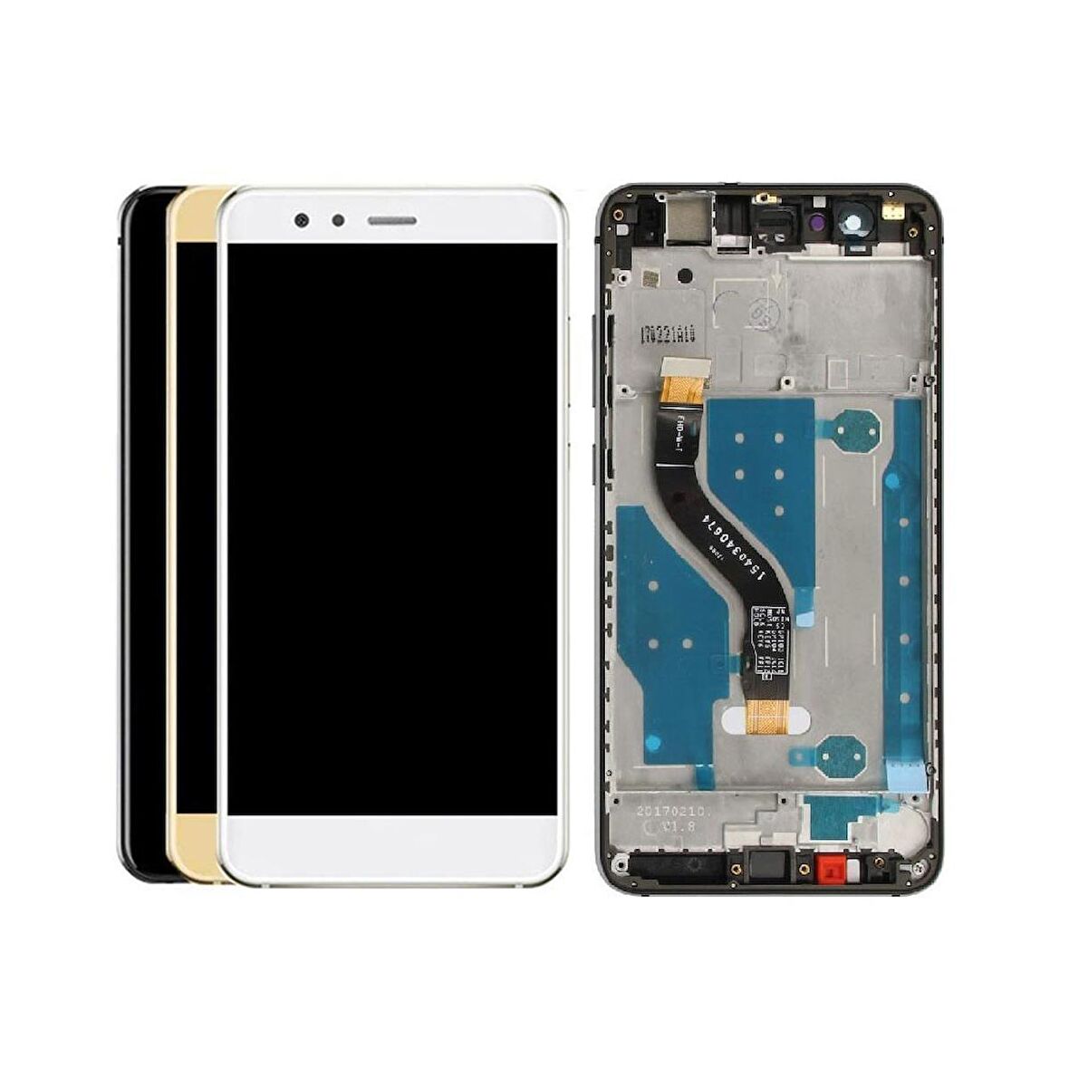 Huawei P10 Lite ile Uyumlu Lcd Ekran Dokunmatik Çıtalı