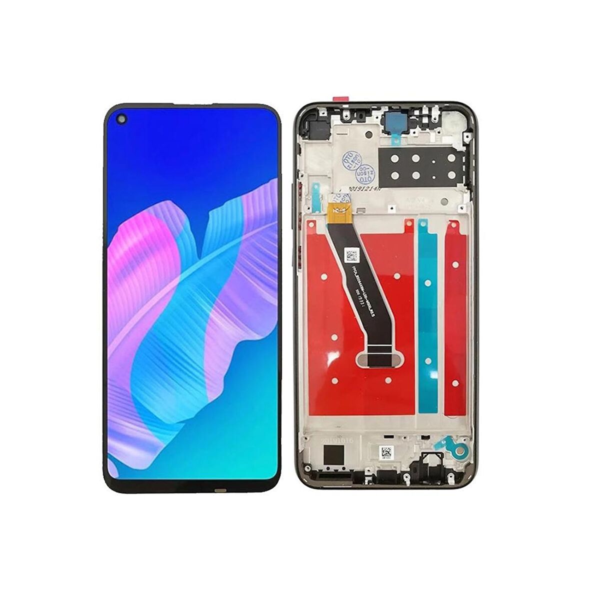 Huawei P40 Lite E ile Uyumlu Lcd Ekran Dokunmatik Çıtalı