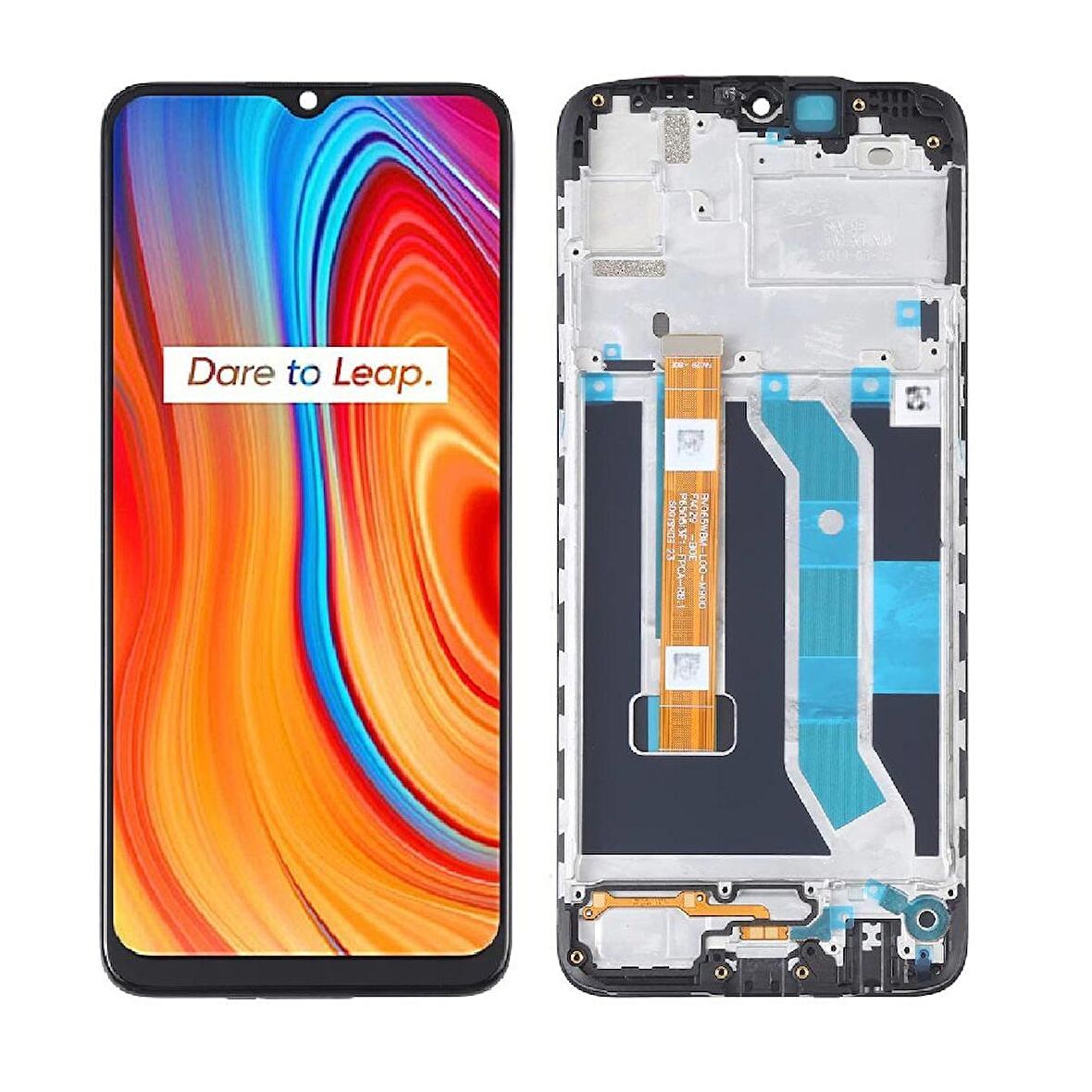Oppo Realme C3 ile Uyumlu Lcd Ekran Dokunmatik Çıtalı Rmx2020 Rmx2027