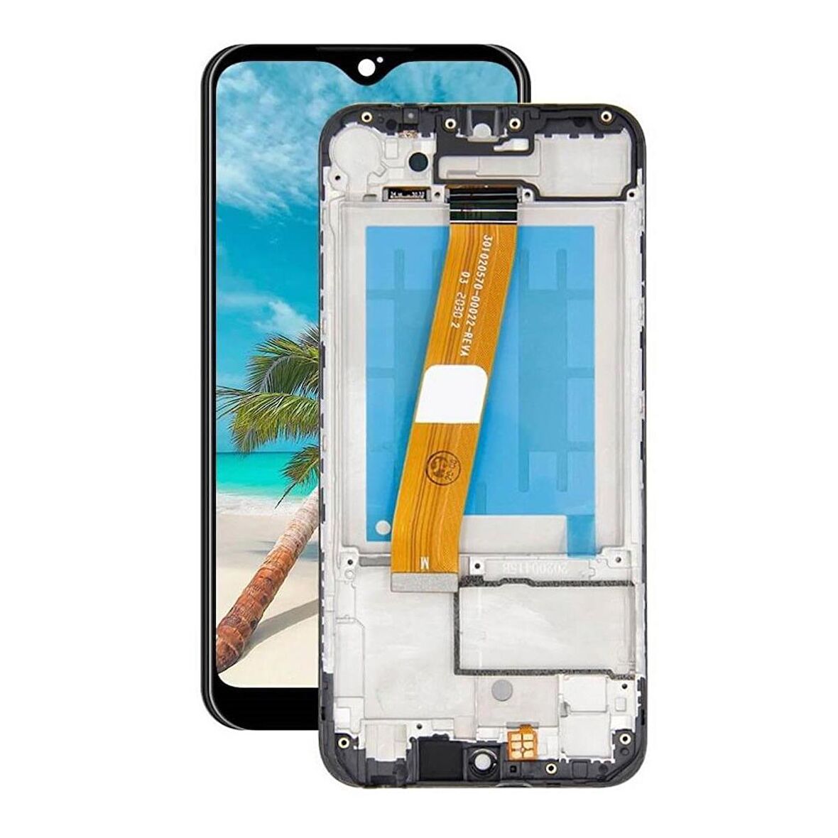 Samsung Galaxy A01 A015F ile Uyumlu Oled Ekran Dokunmatik Çıtalı