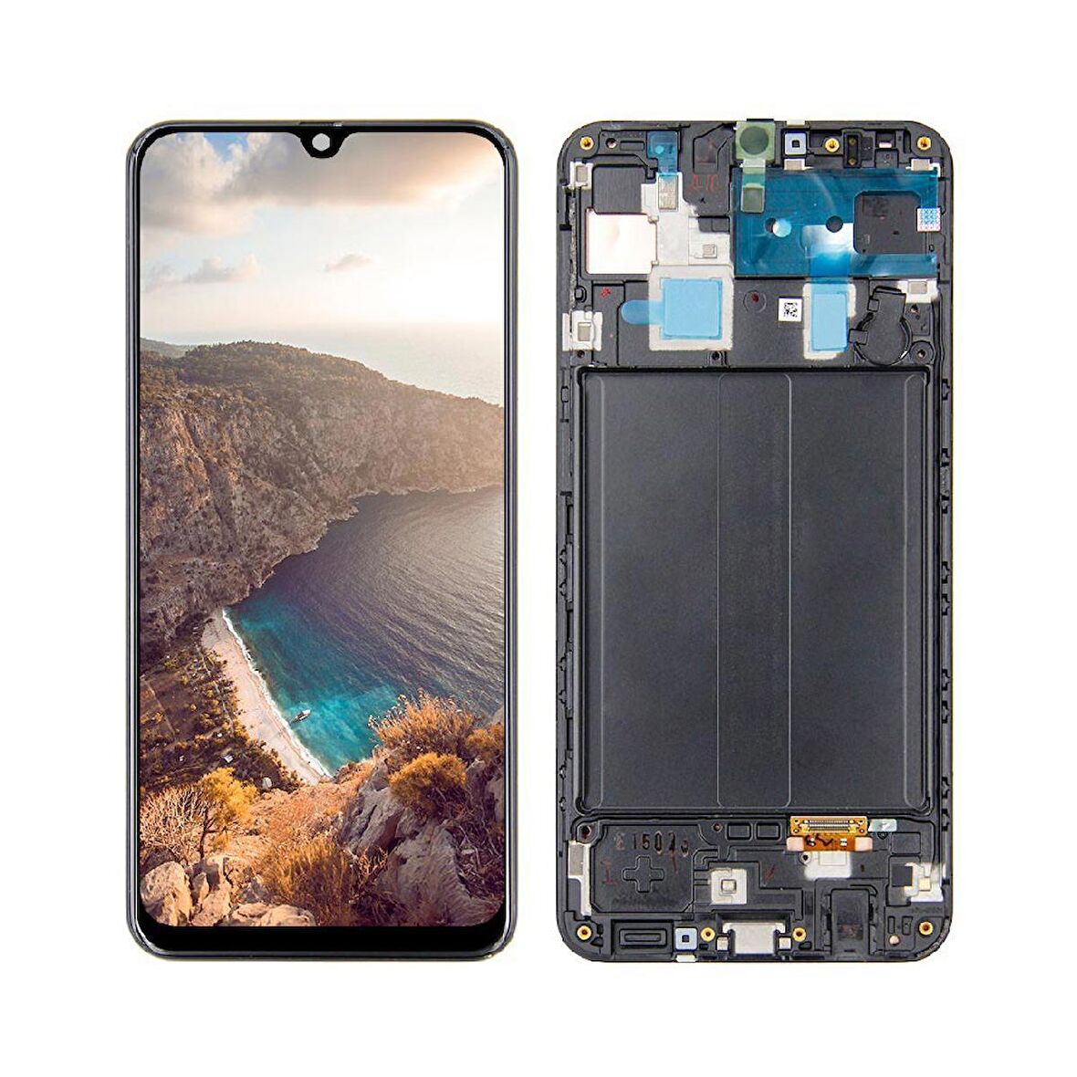 Samsung Galaxy A30 A305F ile Uyumlu Oled Ekran Dokunmatik Çıtalı