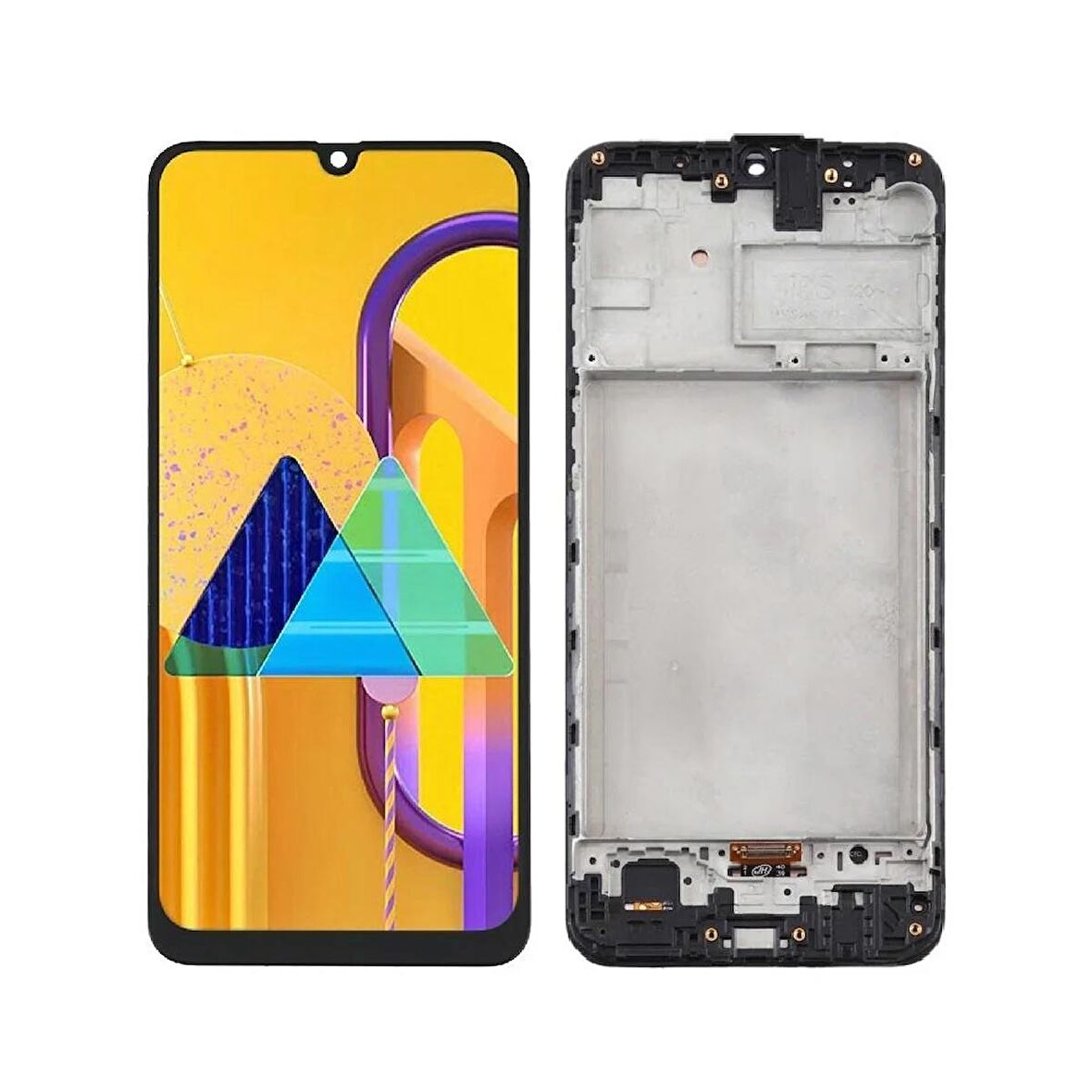 Samsung Galaxy M30S M307F ile Uyumlu Oled Ekran Dokunmatik Çıtalı