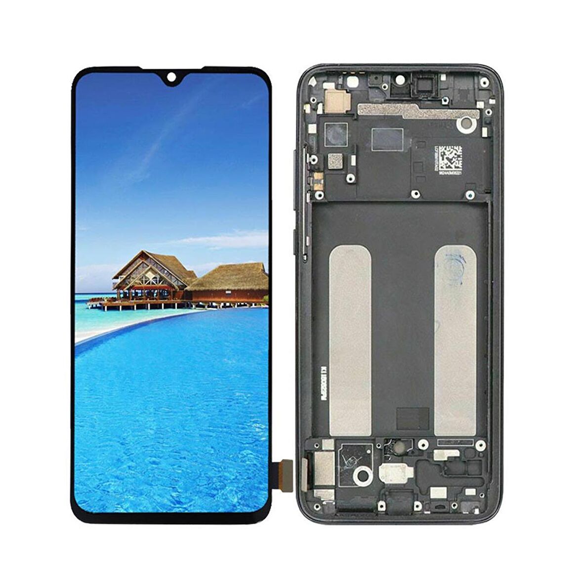 Xiaomi Mi 9 Lite ile Uyumlu Lcd Ekran Dokunmatik Çıtalı