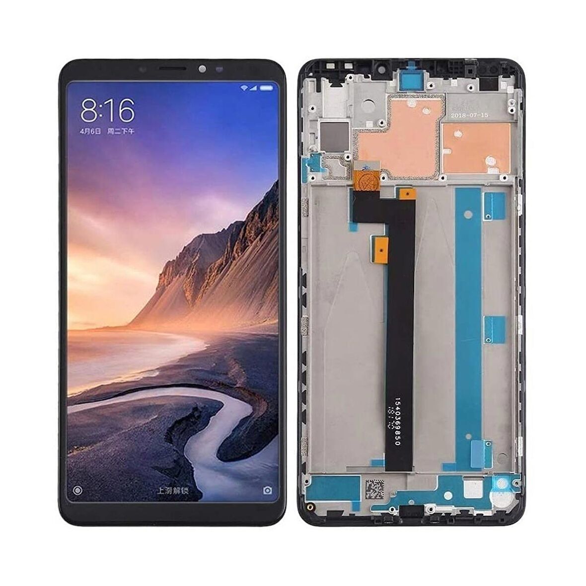 Xiaomi Mi Max 3 ile Uyumlu Lcd Ekran Dokunmatik Çıtalı