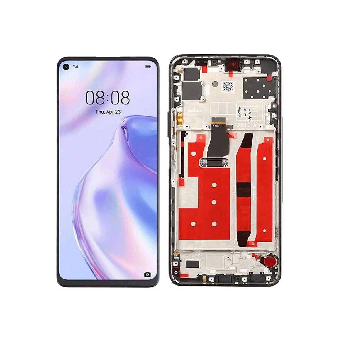 Huawei P40 Lite ile Uyumlu Lcd Ekran Dokunmatik Çıtalı