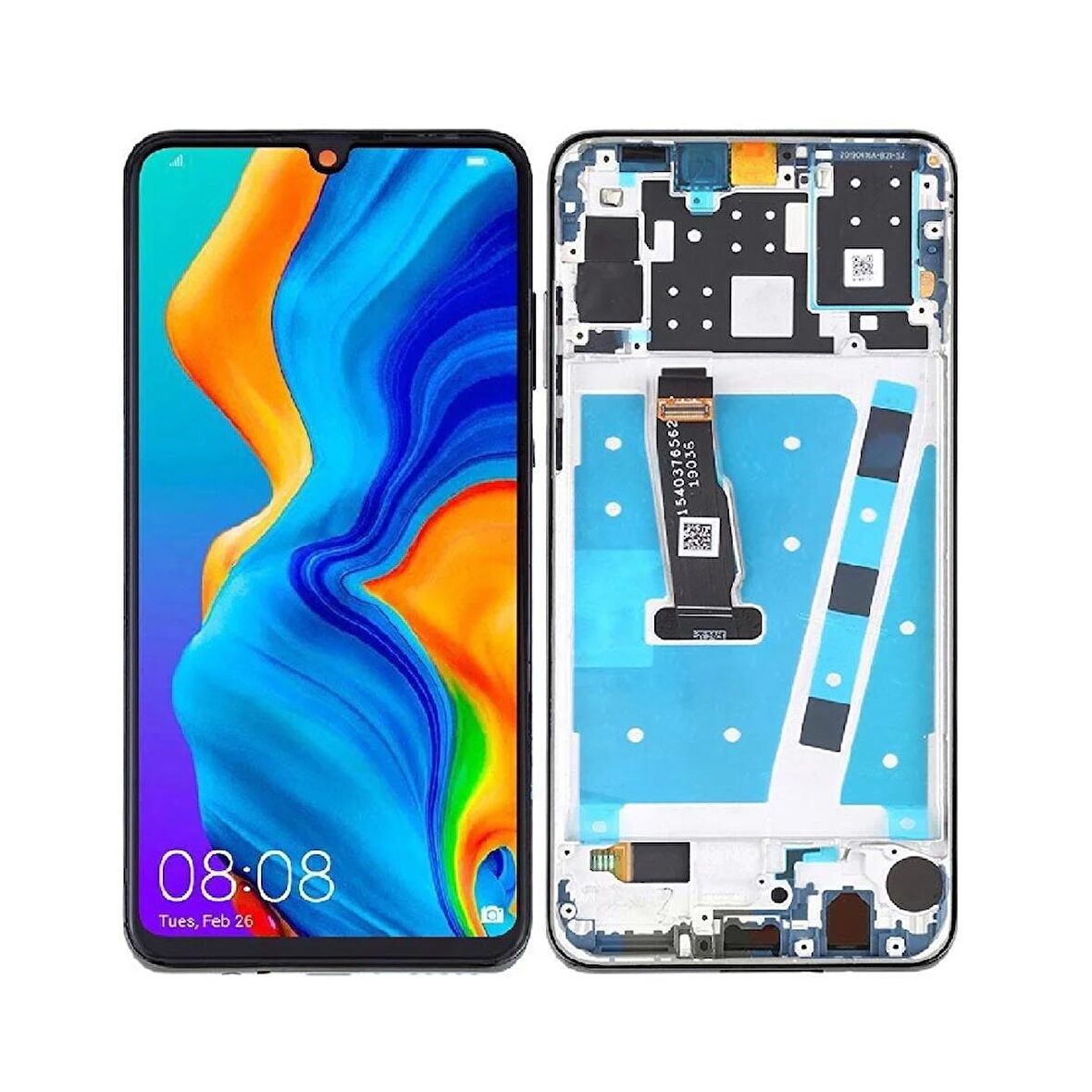 Huawei P30 Lite 64 GB ile Uyumlu LCD Ekran Dokunmatik Çıtalı