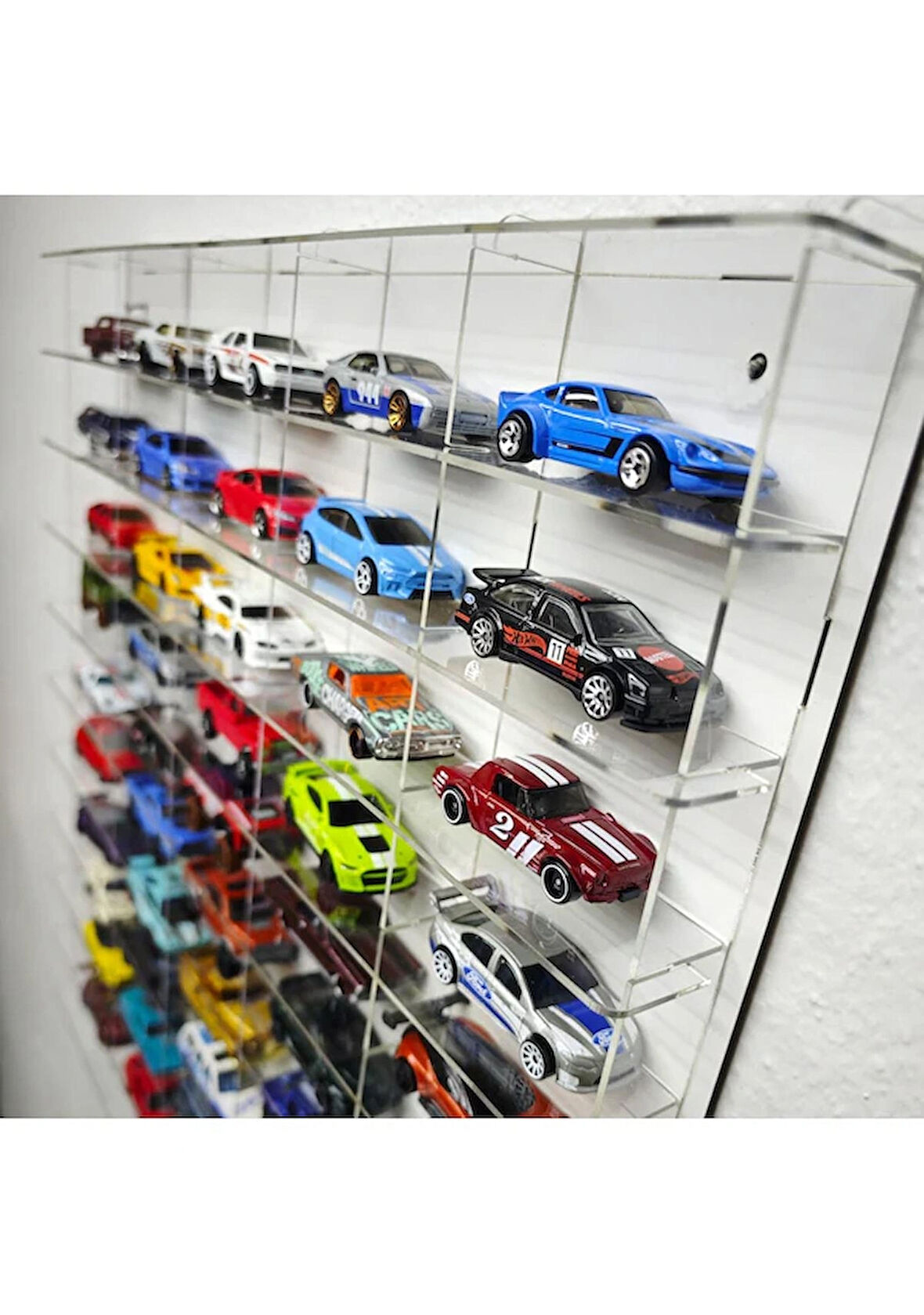 50 li pleksi oyuncak araba stantı