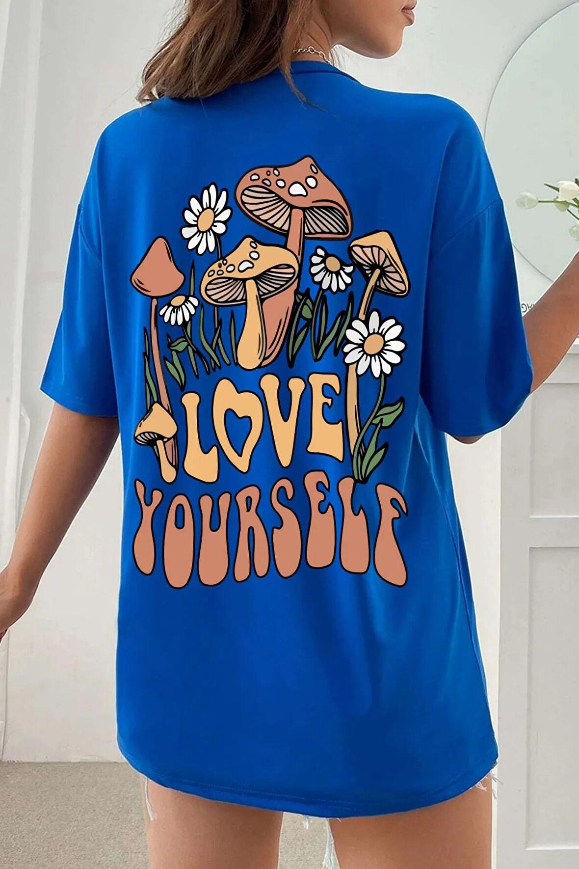 Love Yourself Baskılı T-shirt