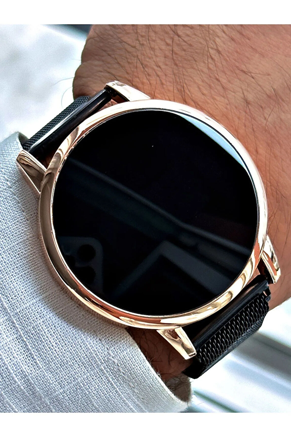 Led Dijital Hasır Mıknatıslı Kordon Erkek Kol Saati