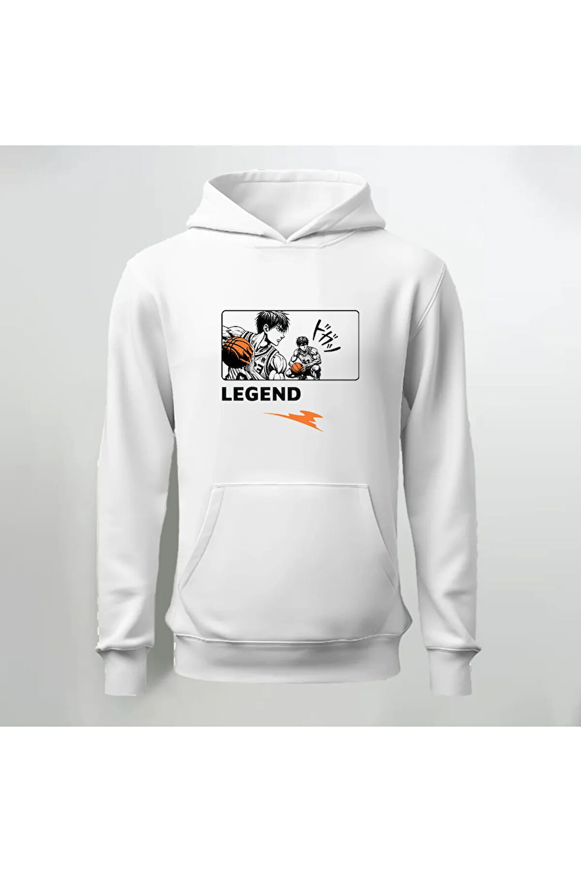 Legend Baskılı Kapüşonlu Sweatshirt Hoodie Kalın Kumaş 3 İplik Şardonlu