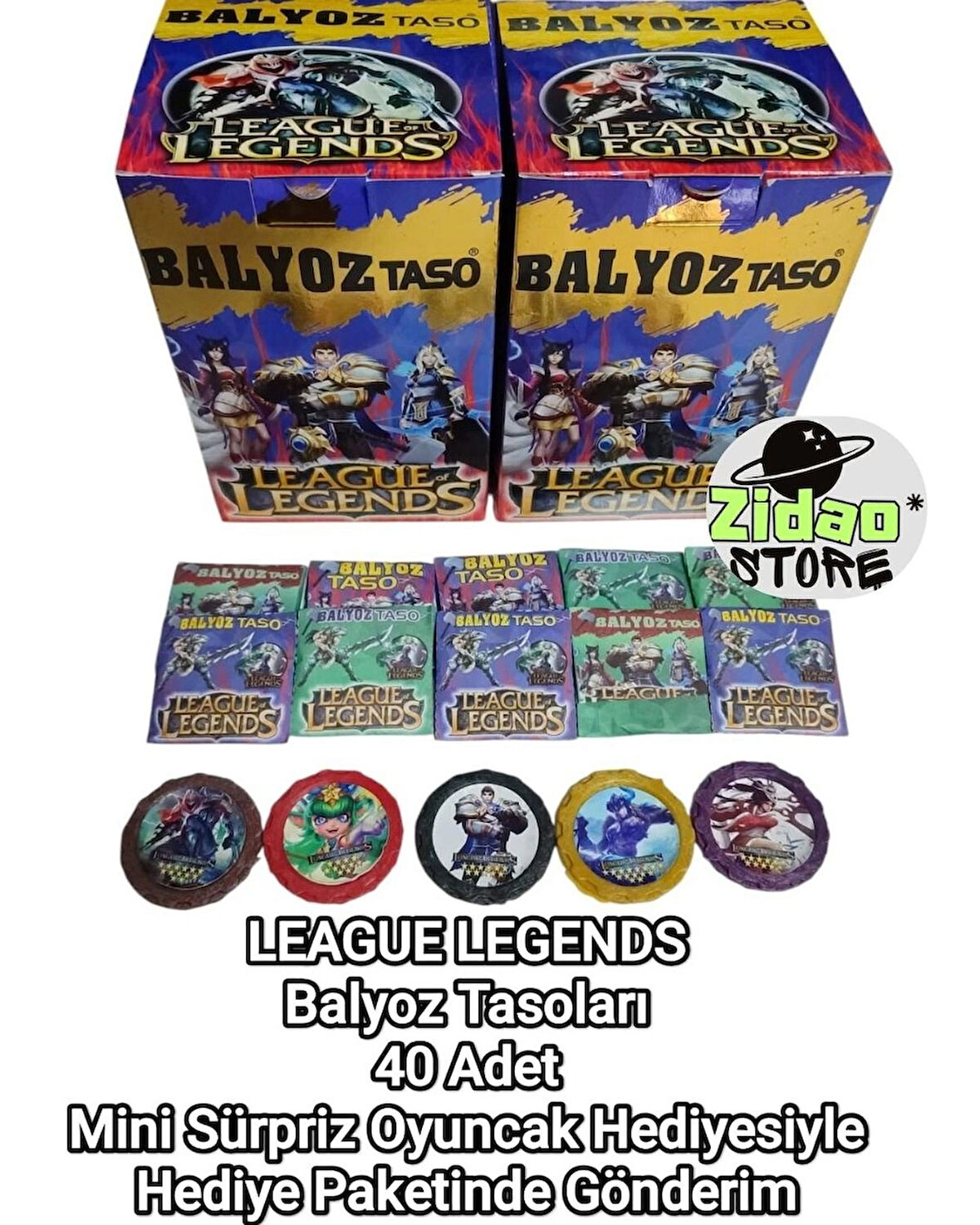  LEAGUE LEGENDS Balyoz Tasoları 40 Adet Yeni Seri Koleksiyon Taso Seti Hediye Oyuncak ve Şeker