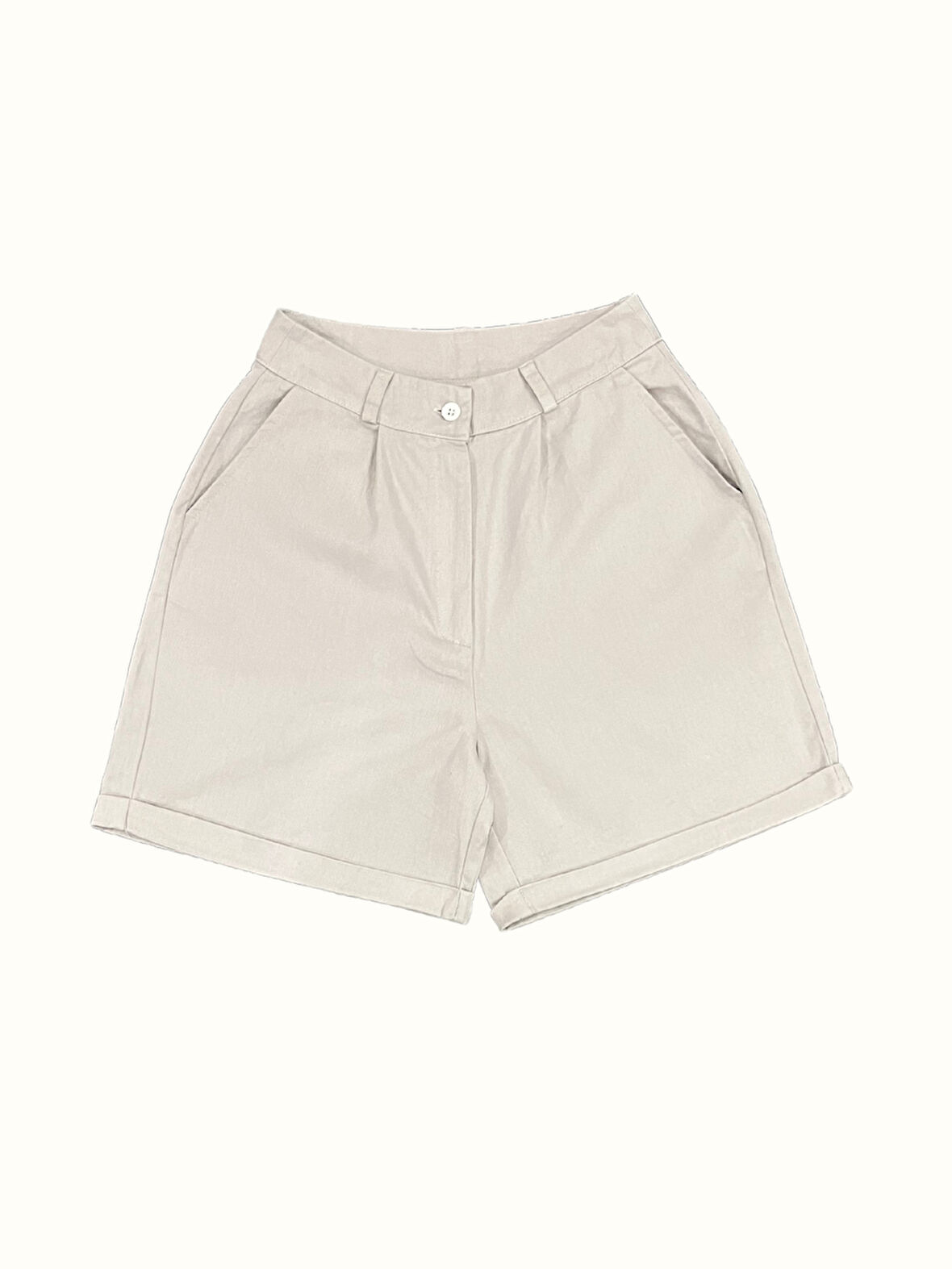 Slim Fit Duble Paça Gabardin Şort %100 Pamuk