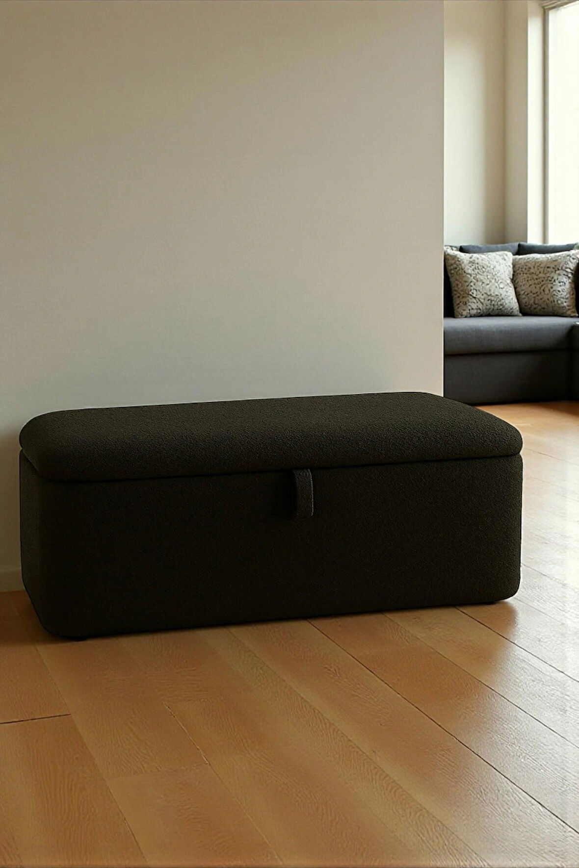 LENA Teddy Kumaş Sandıklı Puf Bench – Depolama, Oturma ve Yatak Ucu Bank