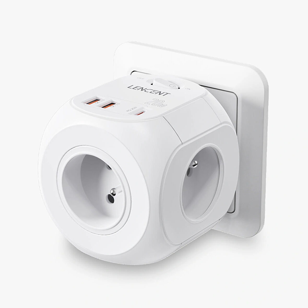 Lencent 20w 7ın1 Tam Korumalı Priz Çoklayıcı