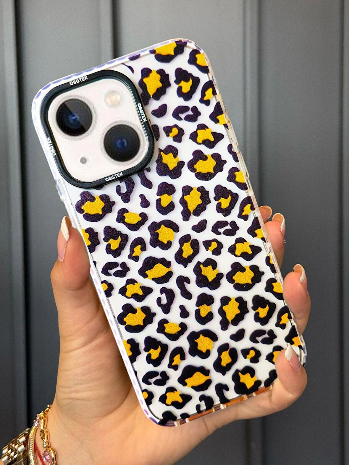 Iphone 13 Ve 14 Uyumlu Leopar desenli Silikon Yumuşak Kaliteli Telefon Kılıfı
