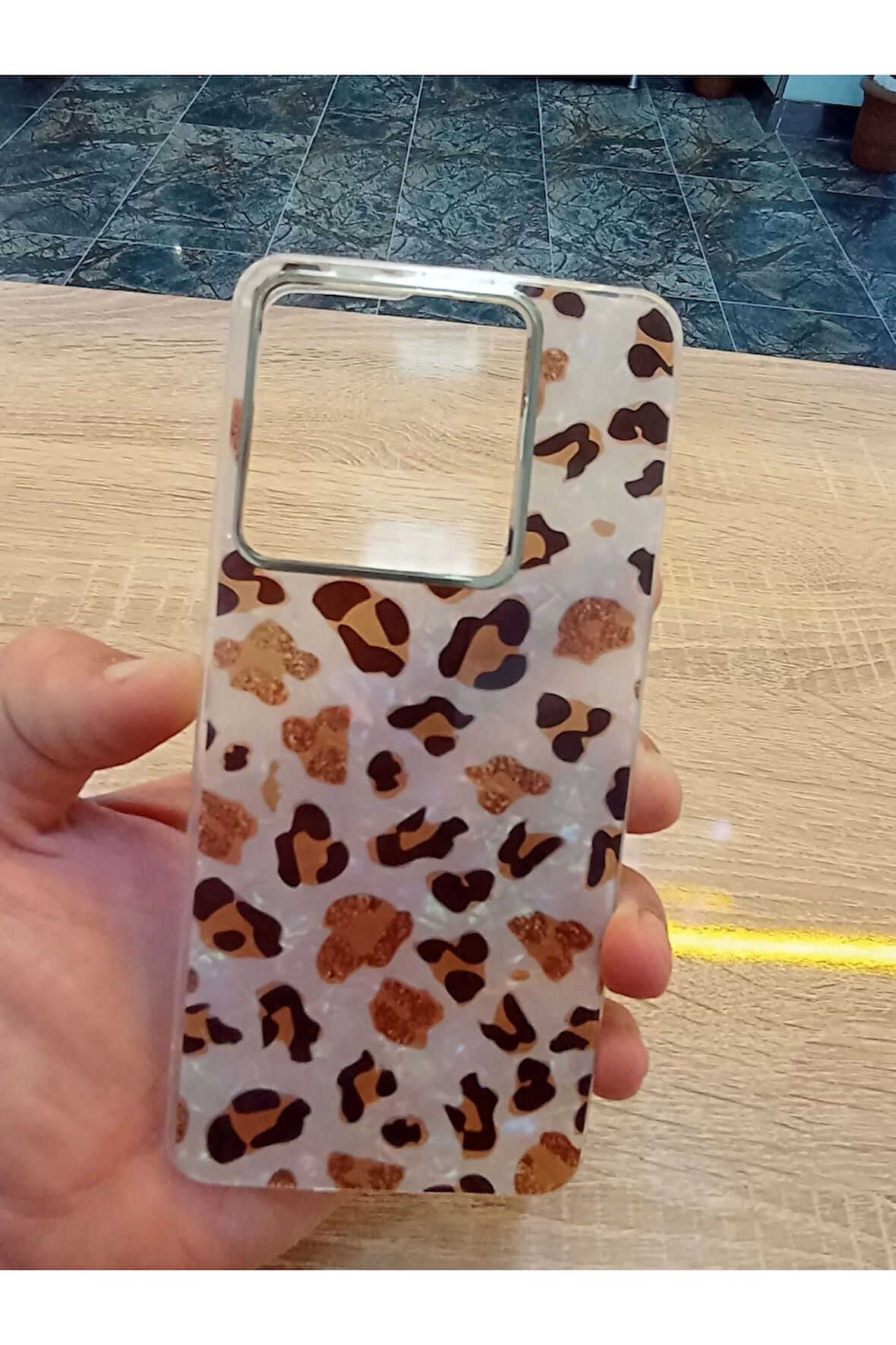 Xiaomi Redmi  Note 13 Pro 5G Leopar Desen Hologramlı Kılıf Darbe Korumalı Kapak