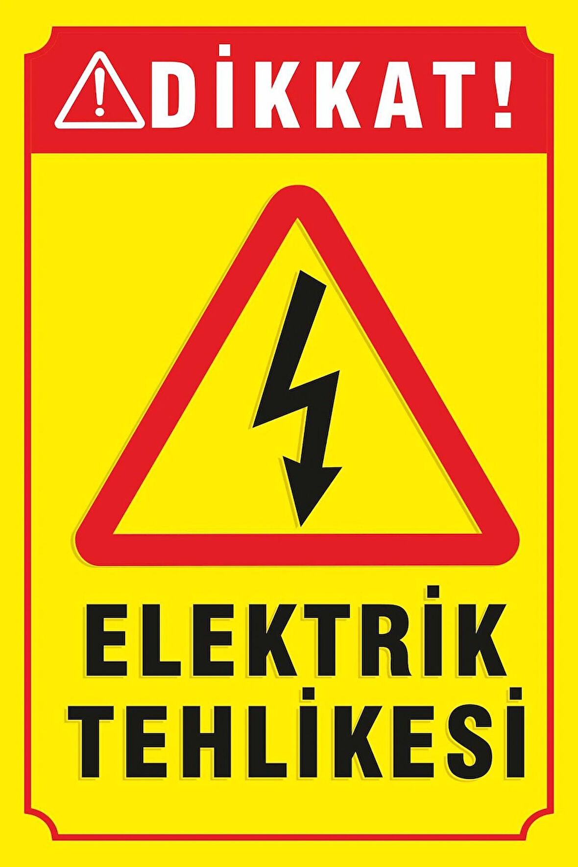 Elektrik Tehlikesi PVC Levhası 20x30 cm