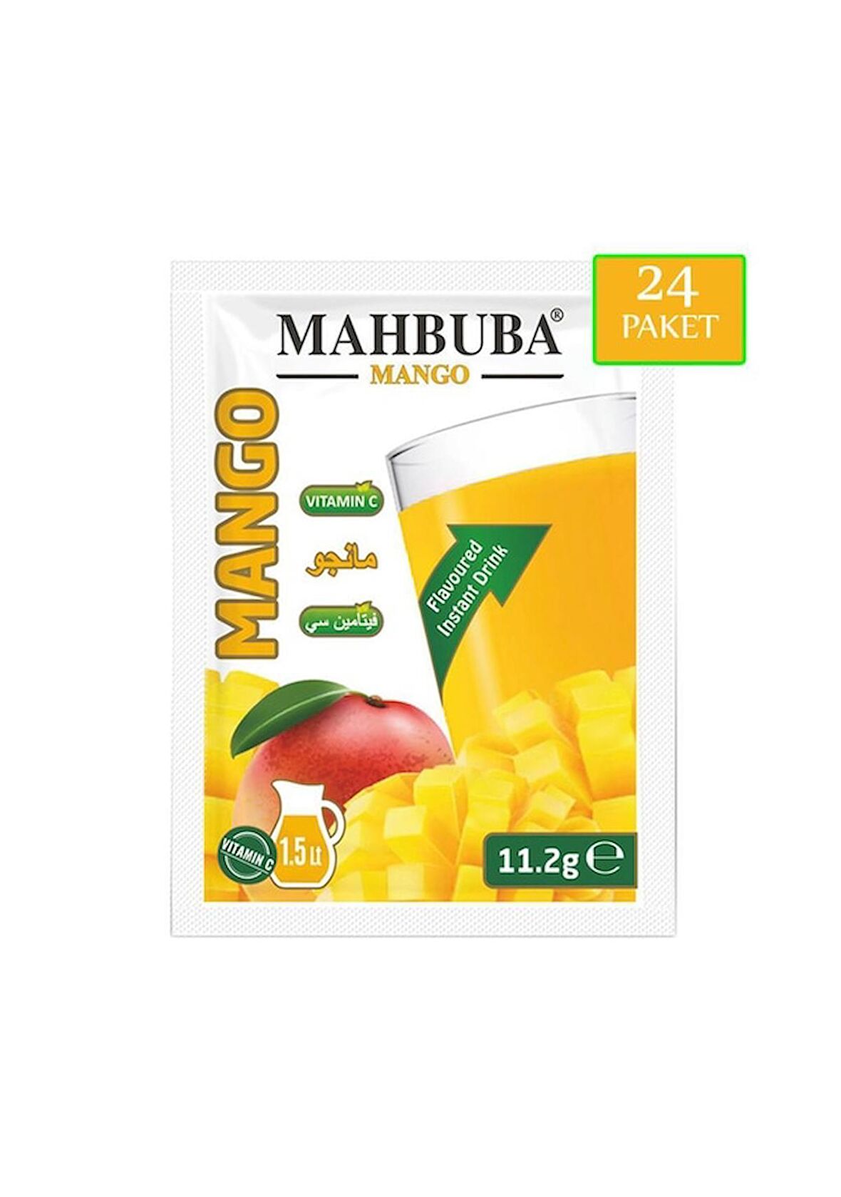 Mahbuba Mango Soğuk veya Sıcak Tüketilebilir Toz İçecek 24 x 11.2 G